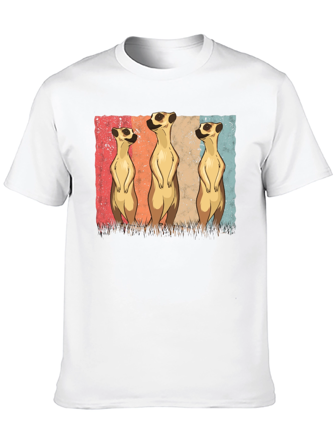 Meerkat Trio Graphic Tee - Mens Black T-Shirt