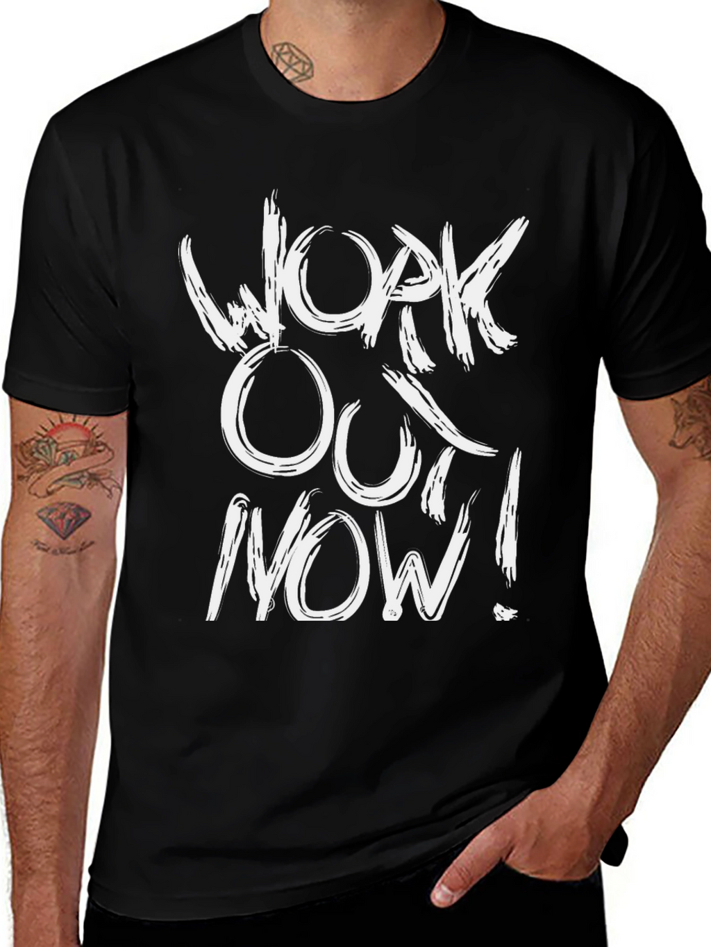 Workout Now Black Graphic Tee