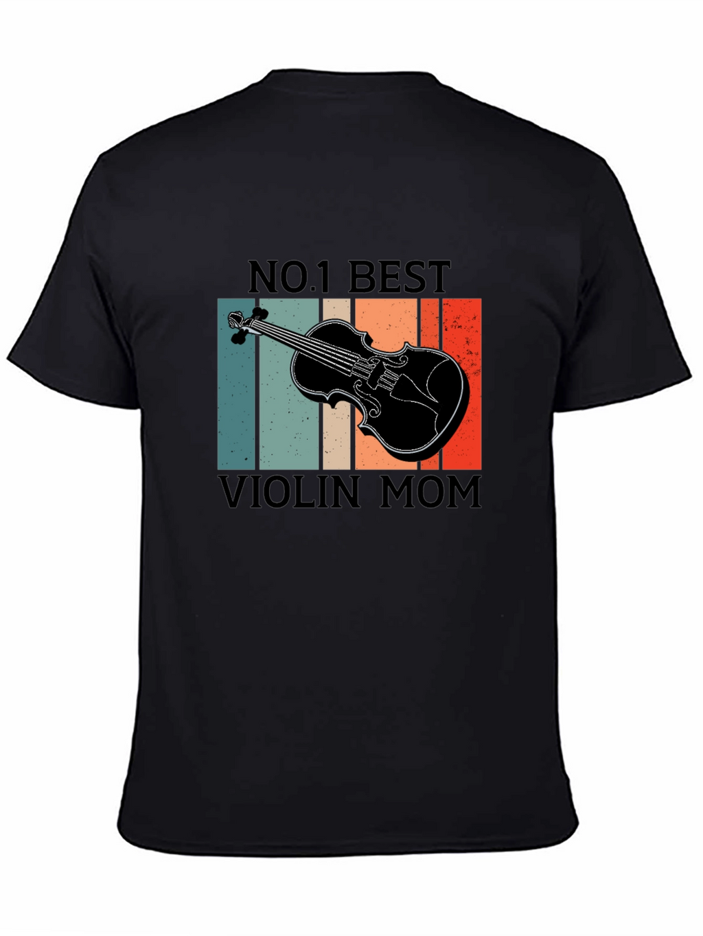 No. 1 Best Violin Mom T-Shirt - Retro Design