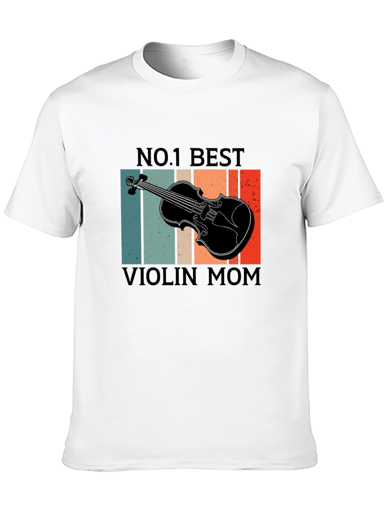 No. 1 Best Violin Mom T-Shirt - Retro Design