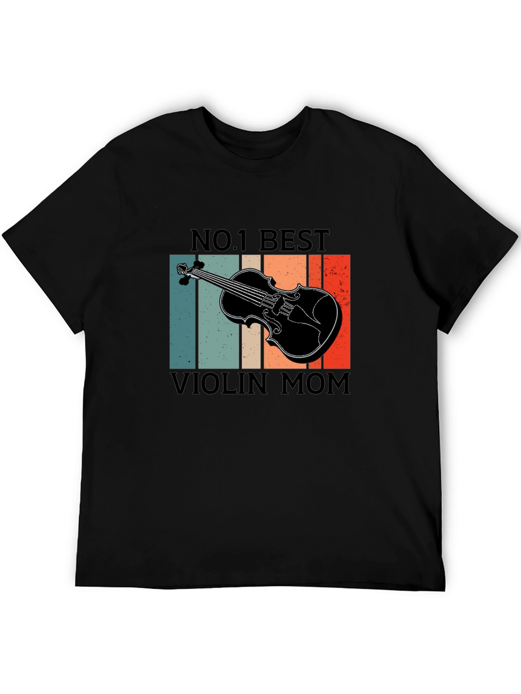 No. 1 Best Violin Mom T-Shirt - Retro Design