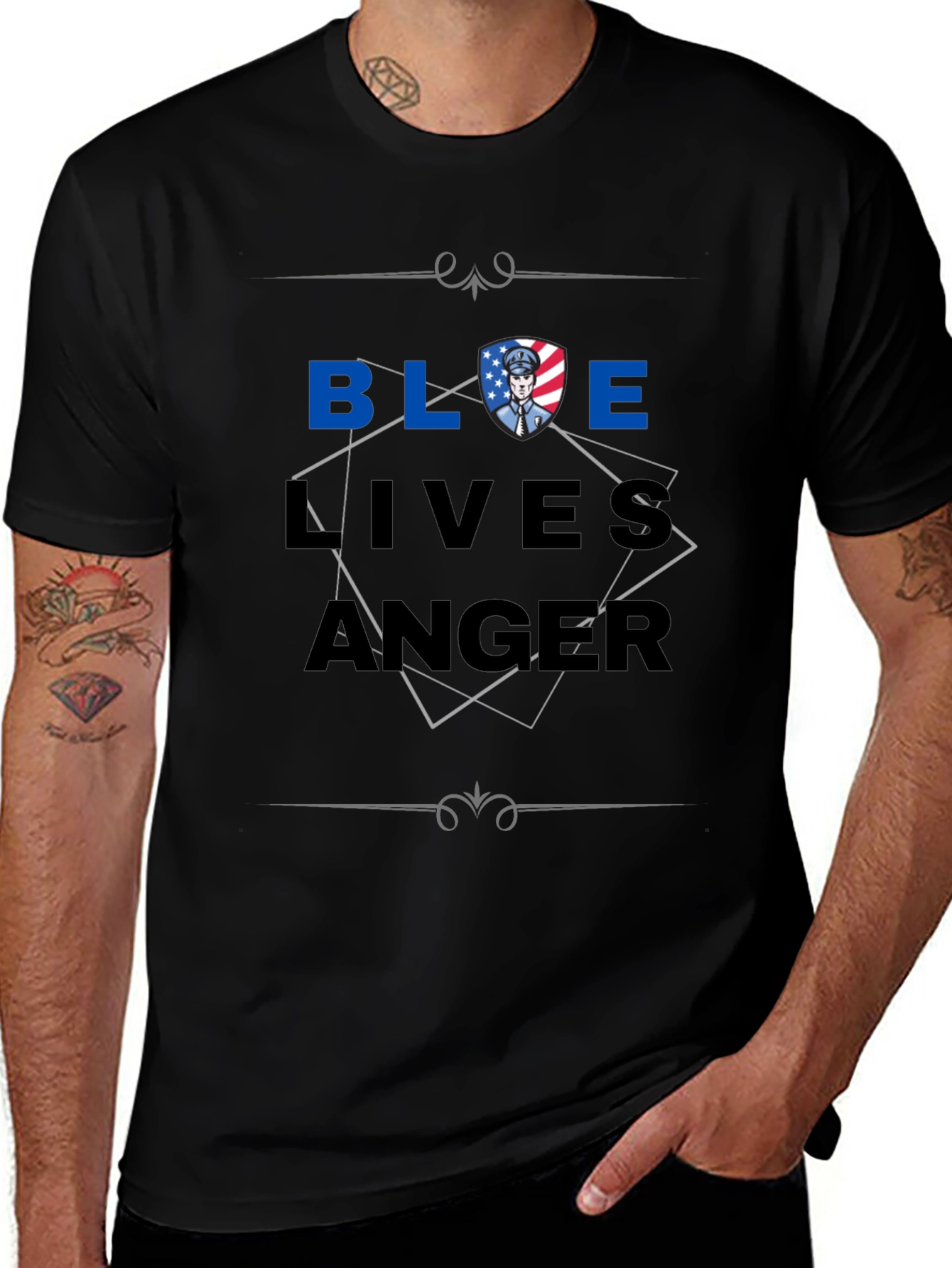 Blue Lives Matter Graphic Print T-Shirt