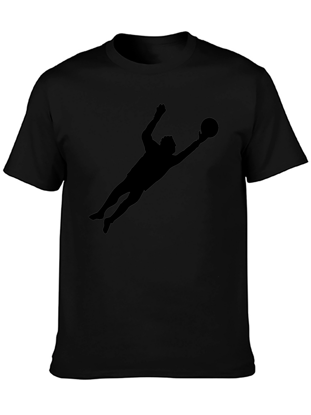 Goalkeeper Silhouette T-Shirt - Sleek Black Tee