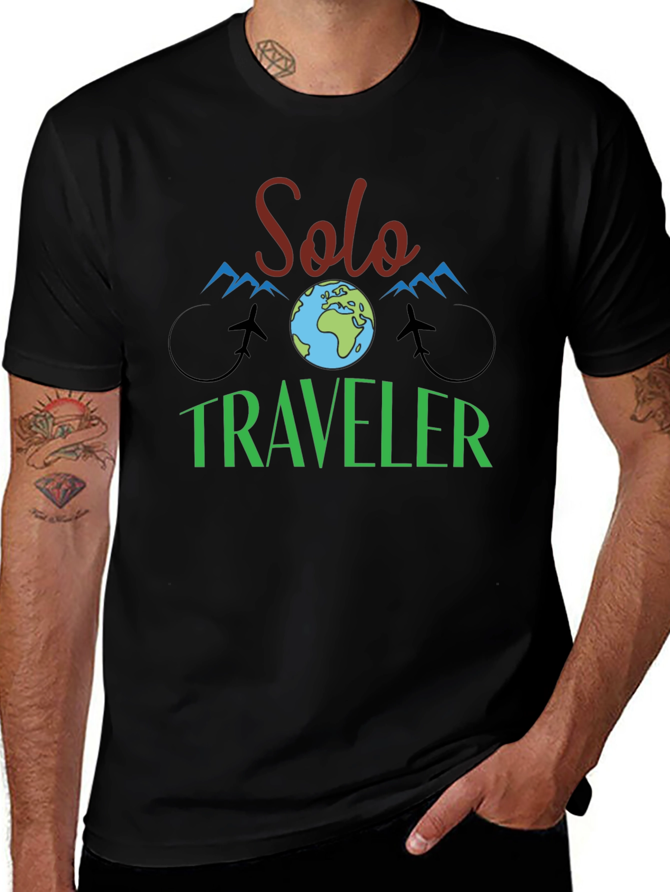 Solo Traveler Graphic Tee - Adventure Ready!