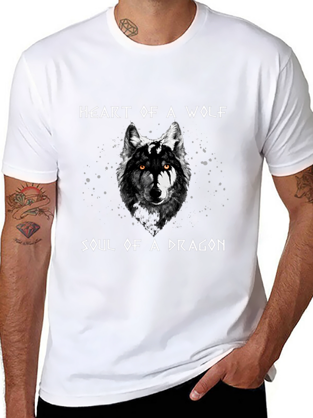 Heart of a Wolf Dragon Soul Graphic Tee