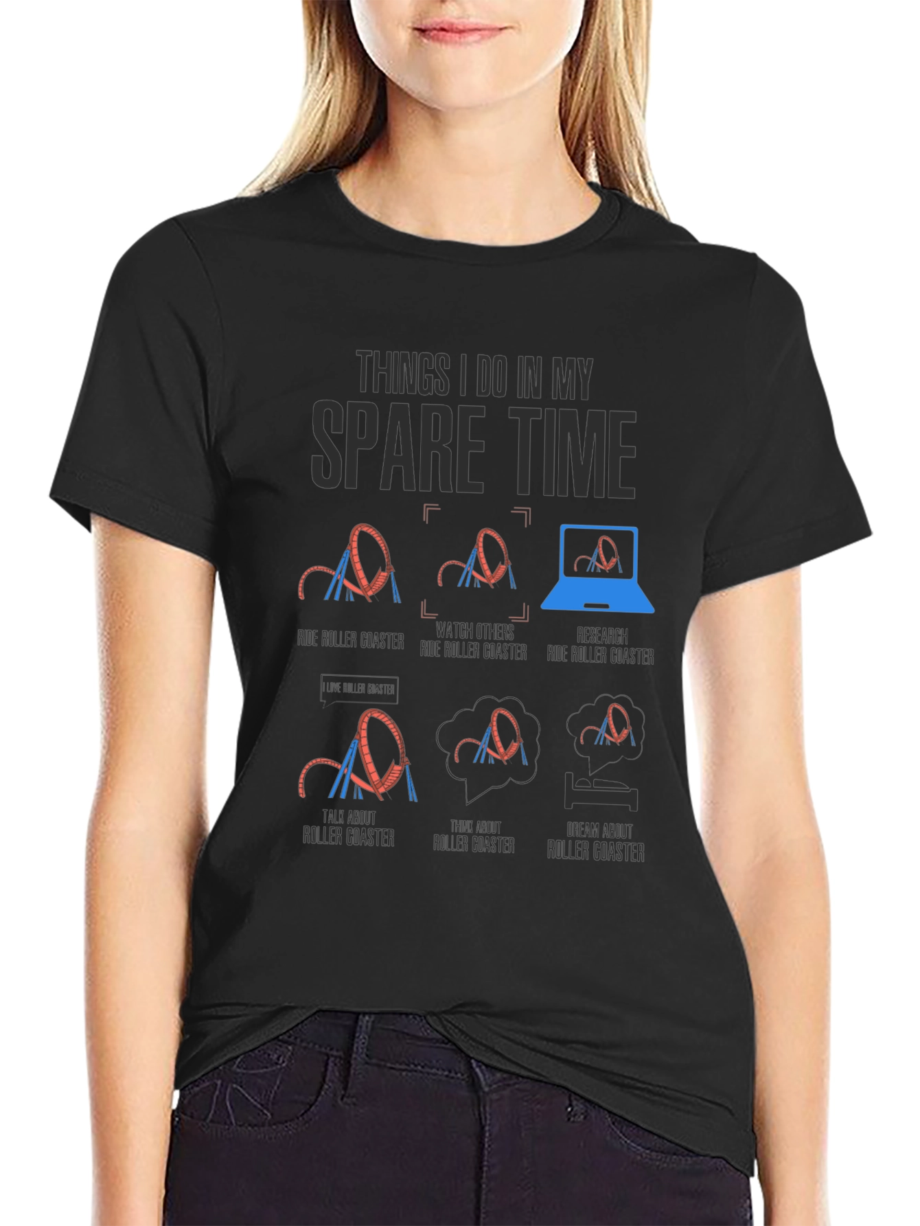 Roller Coaster Spare Time T-Shirt