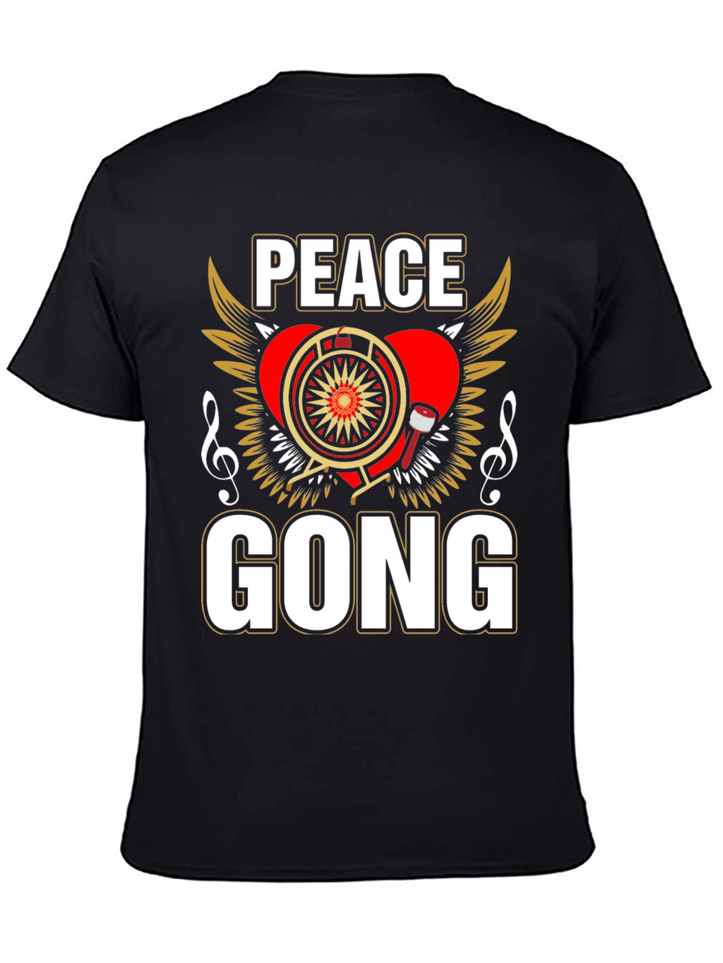 Peace Gong T-Shirt - Musical Humor Tee