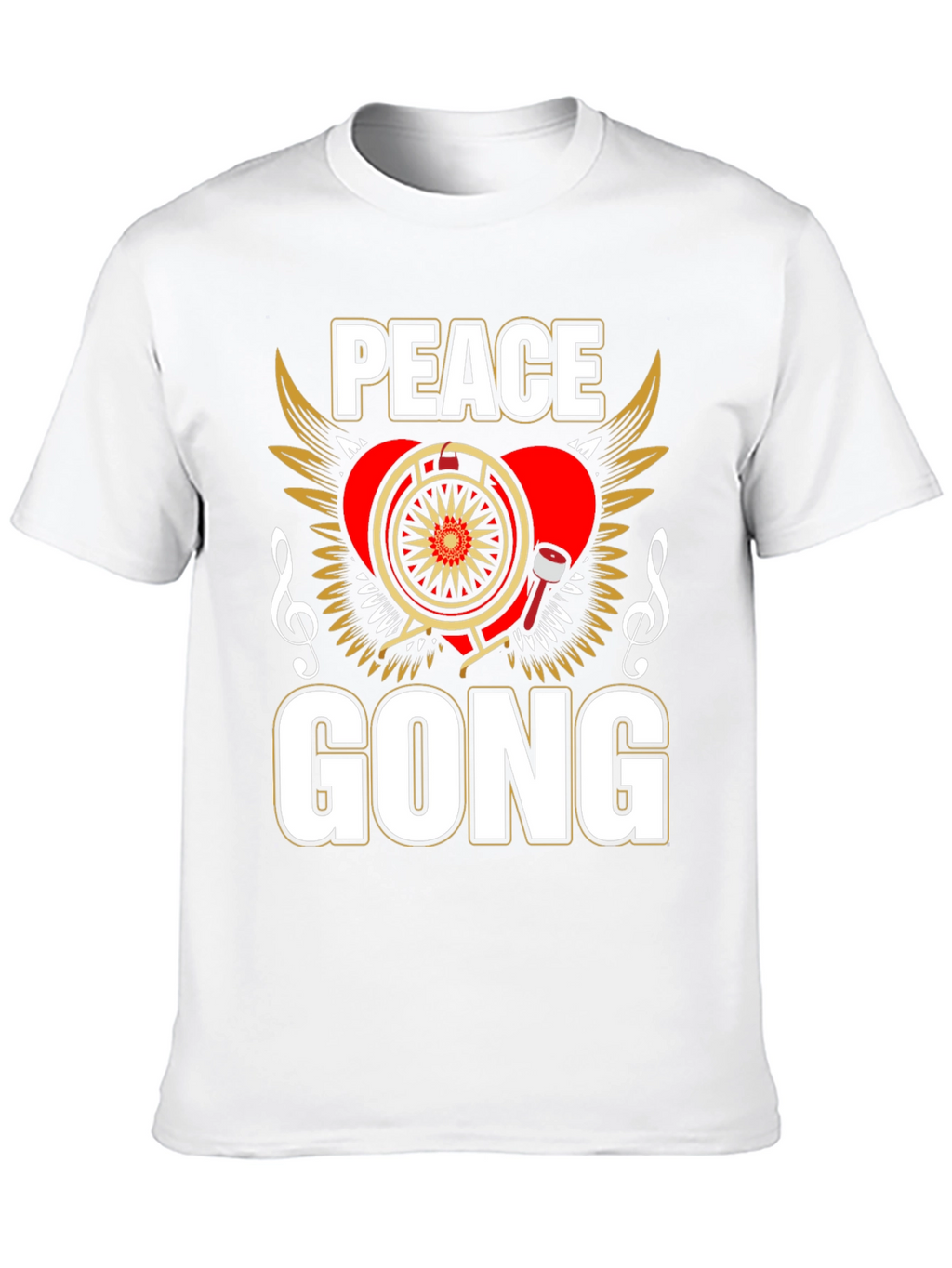 Peace Gong T-Shirt - Musical Humor Tee