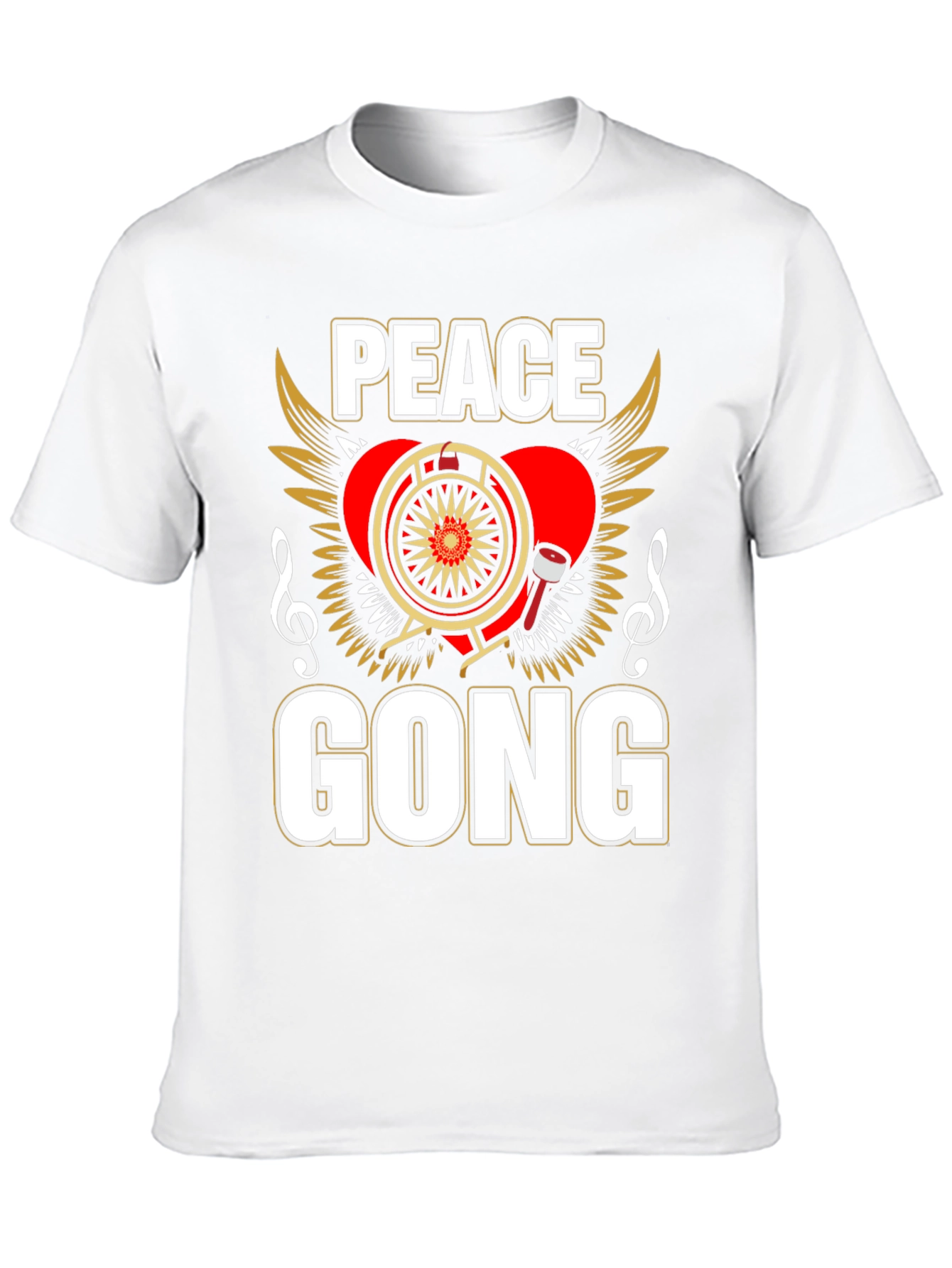Peace Gong T-Shirt - Musical Humor Tee