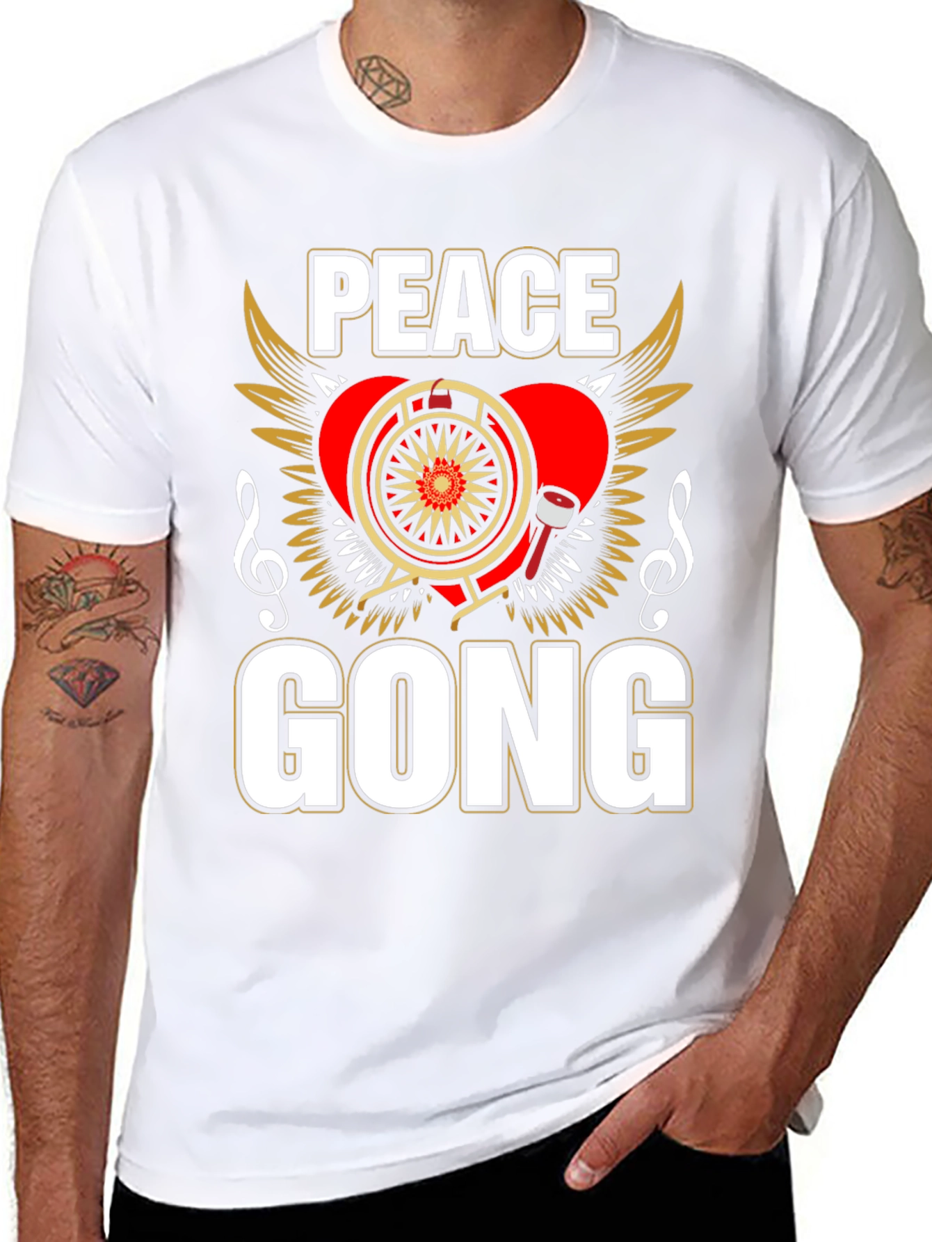 Peace Gong T-Shirt - Musical Humor Tee