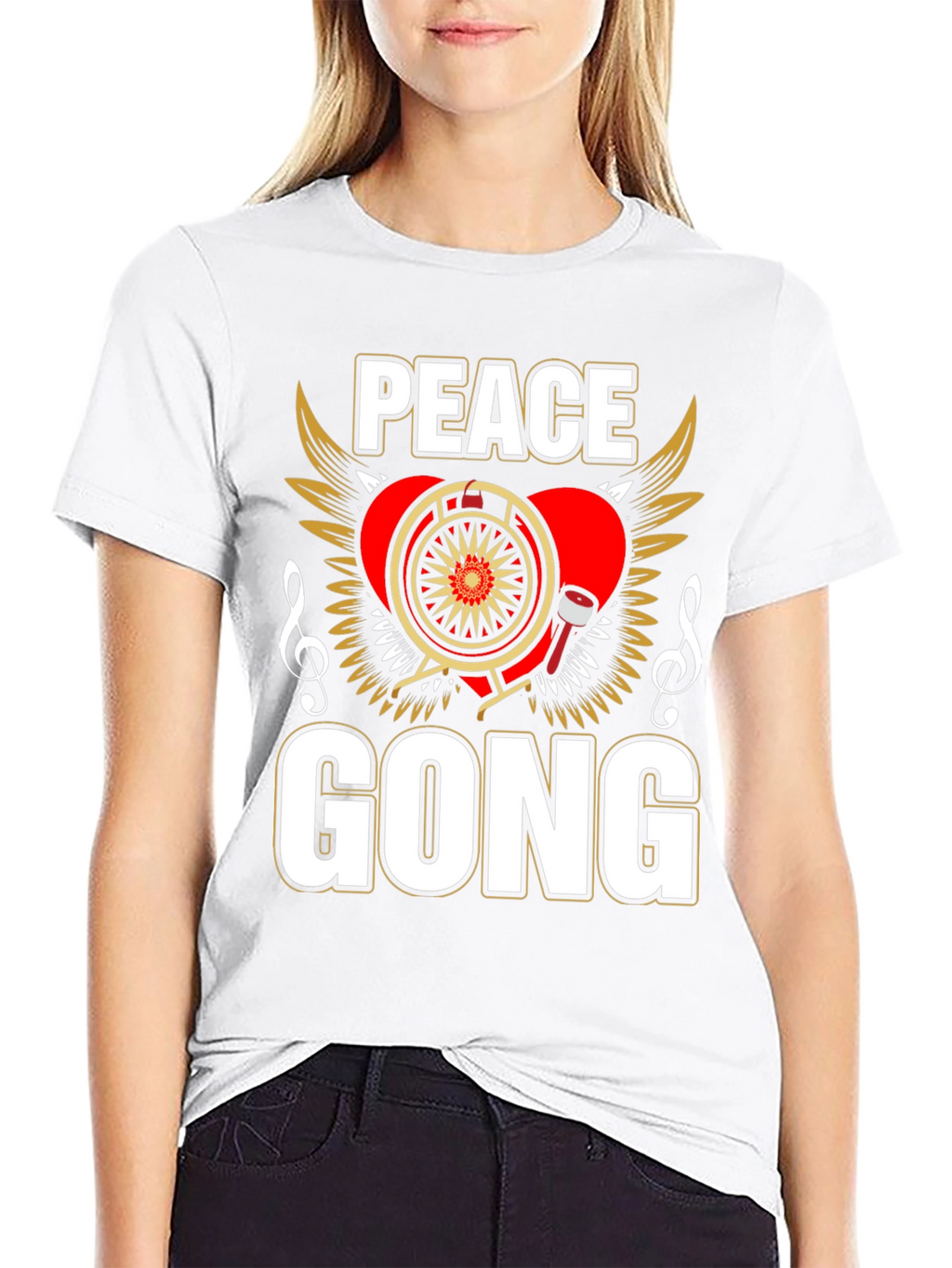 Peace Gong T-Shirt - Musical Humor Tee