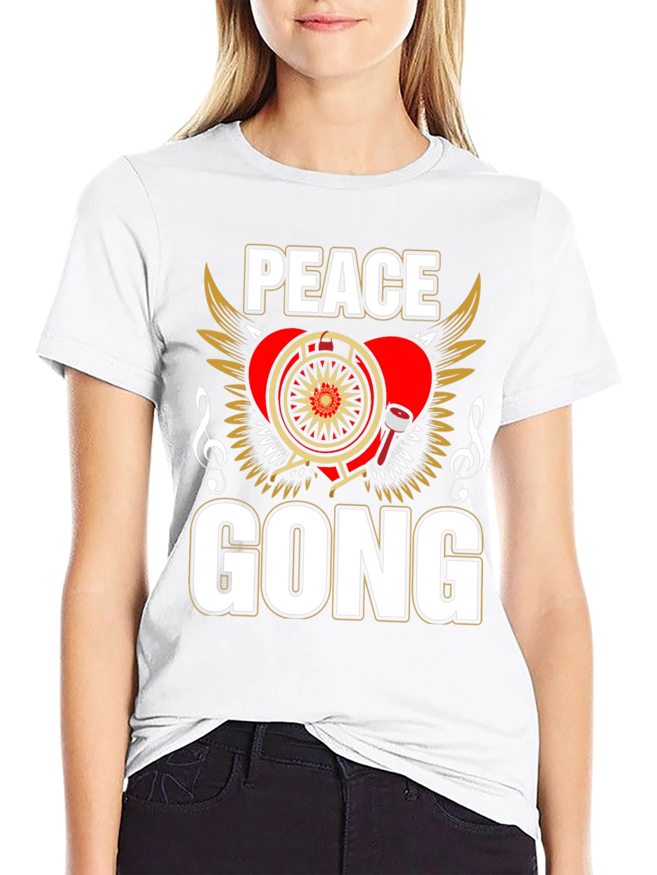 Peace Gong T-Shirt - Musical Humor Tee