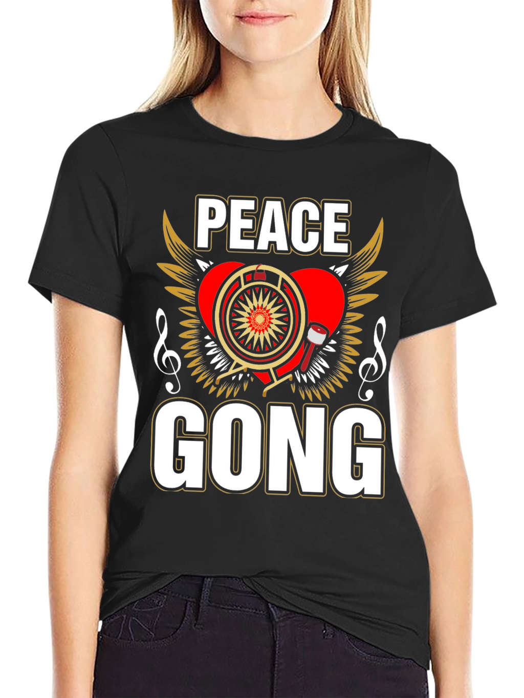 Peace Gong T-Shirt - Musical Humor Tee