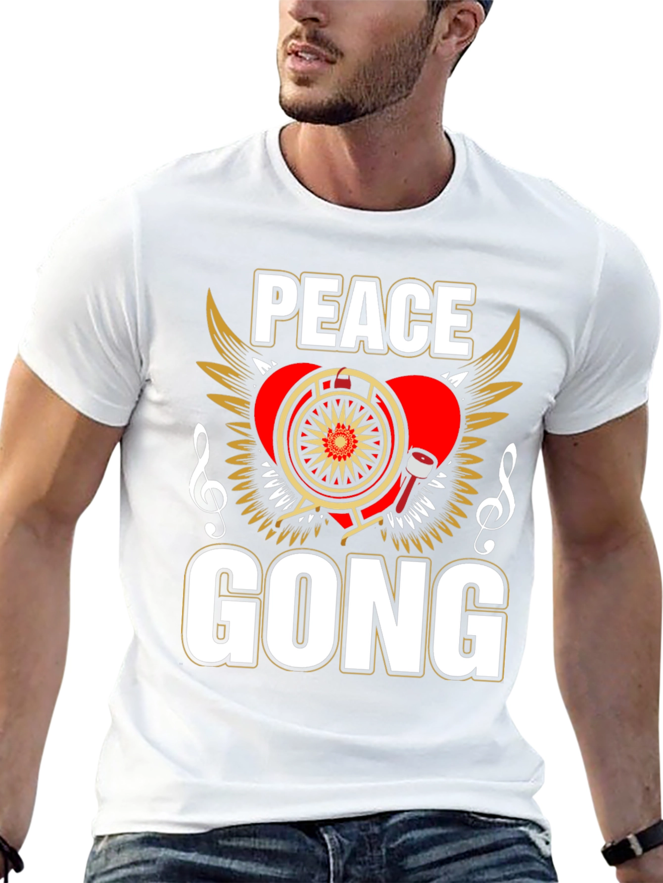 Peace Gong T-Shirt - Musical Humor Tee