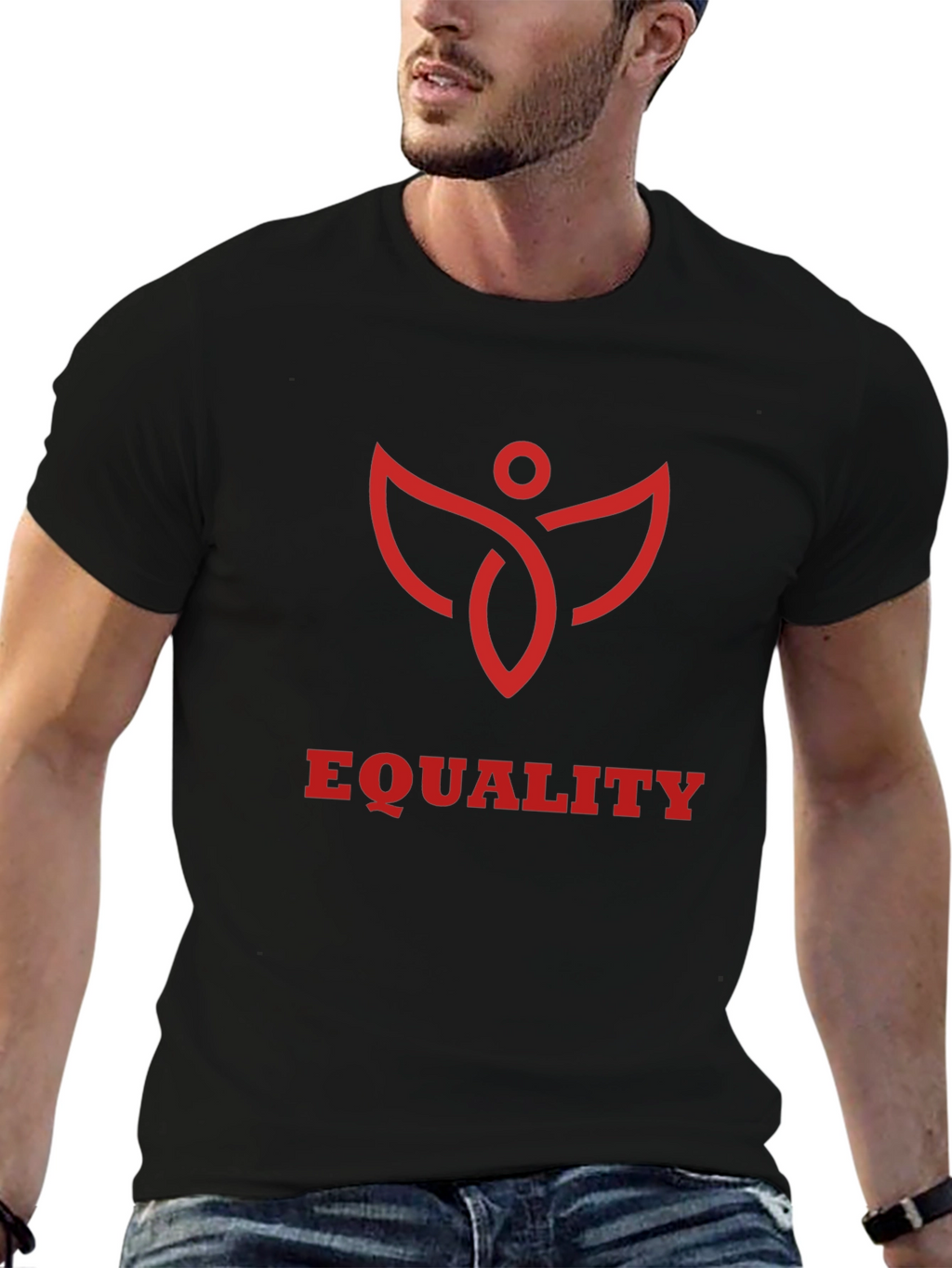 Equality Symbol Graphic Tee - Black