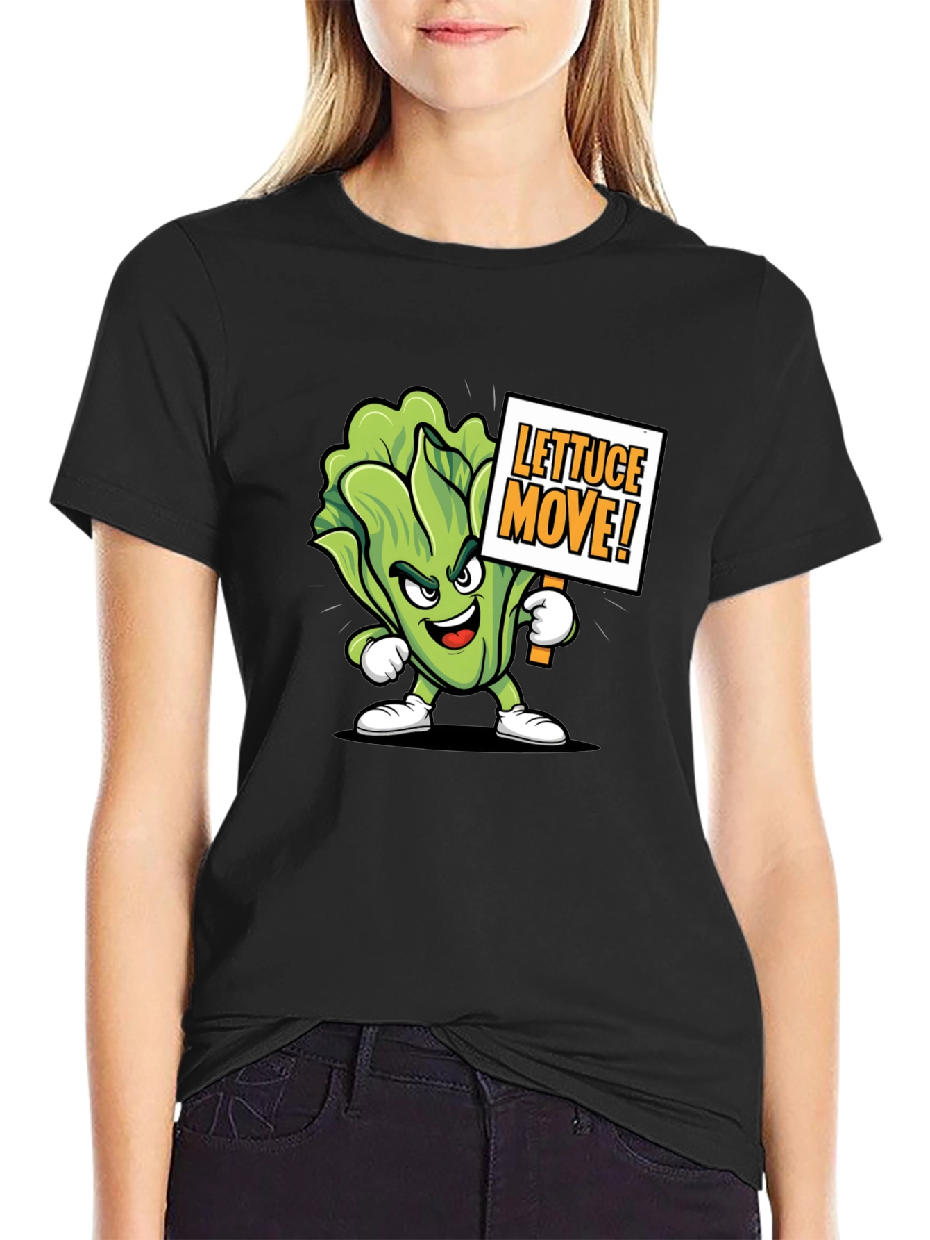 Lettuce Move! Graphic Tee - Funny Vegan T-Shirt