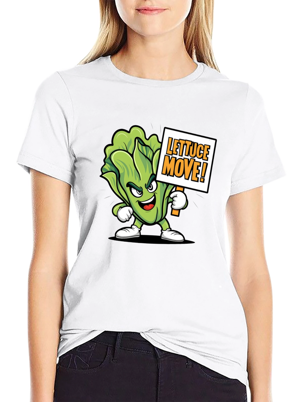 Lettuce Move! Graphic Tee - Funny Vegan T-Shirt