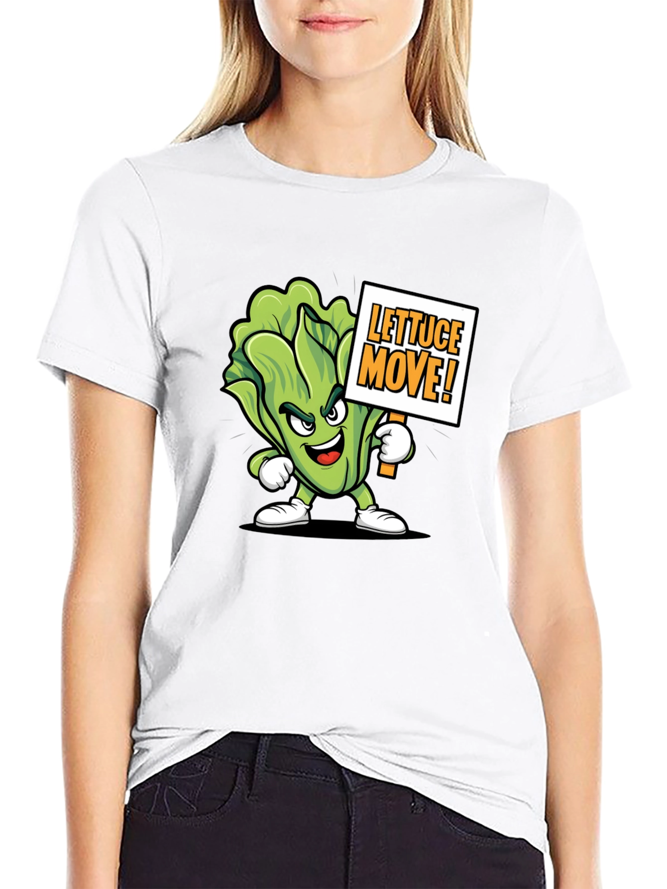 Lettuce Move! Graphic Tee - Funny Vegan T-Shirt