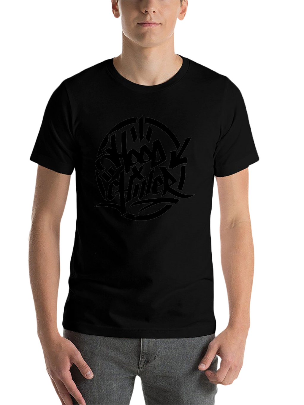 Hood Chiller Black Graphic Tee