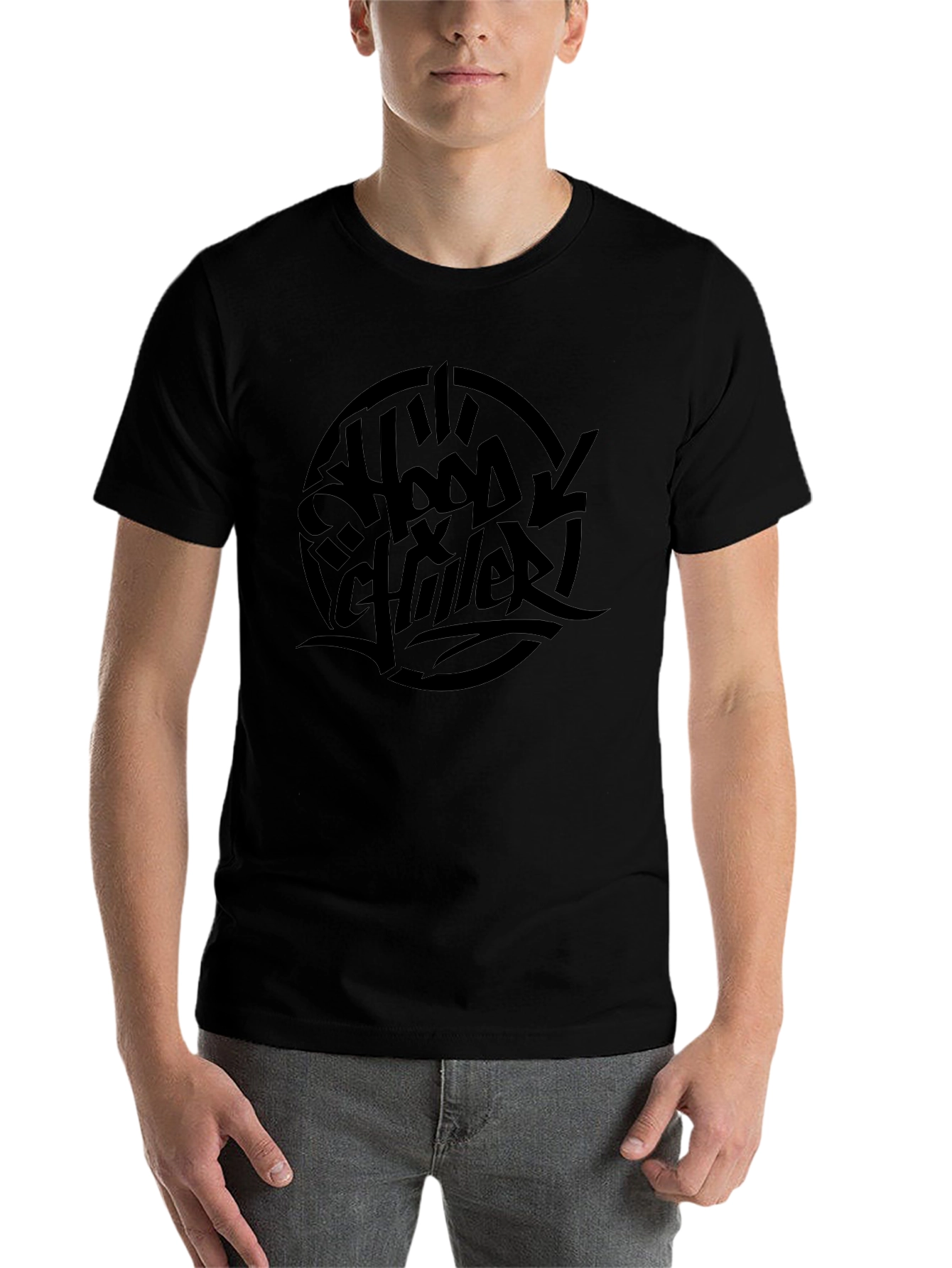 Hood Chiller Black Graphic Tee