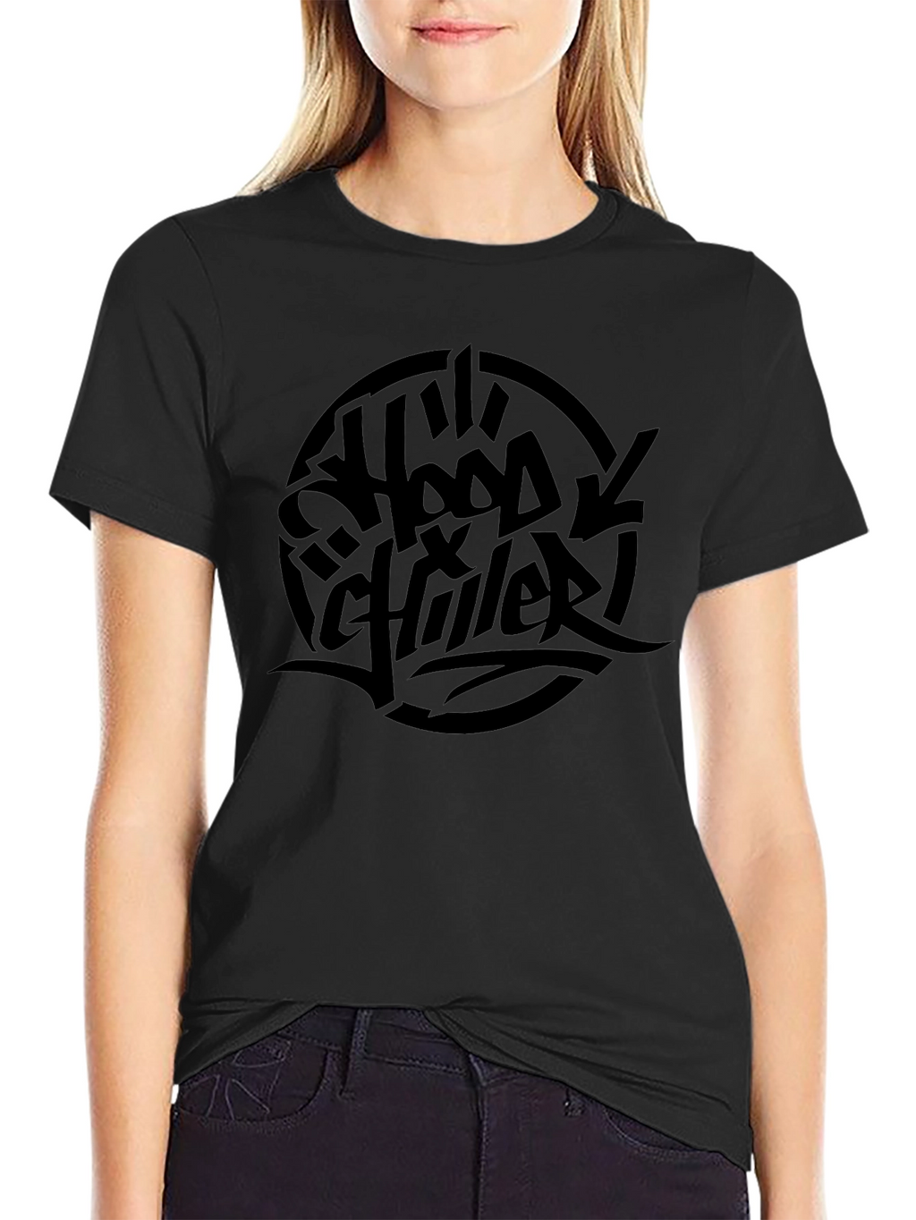 Hood Chiller Black Graphic Tee