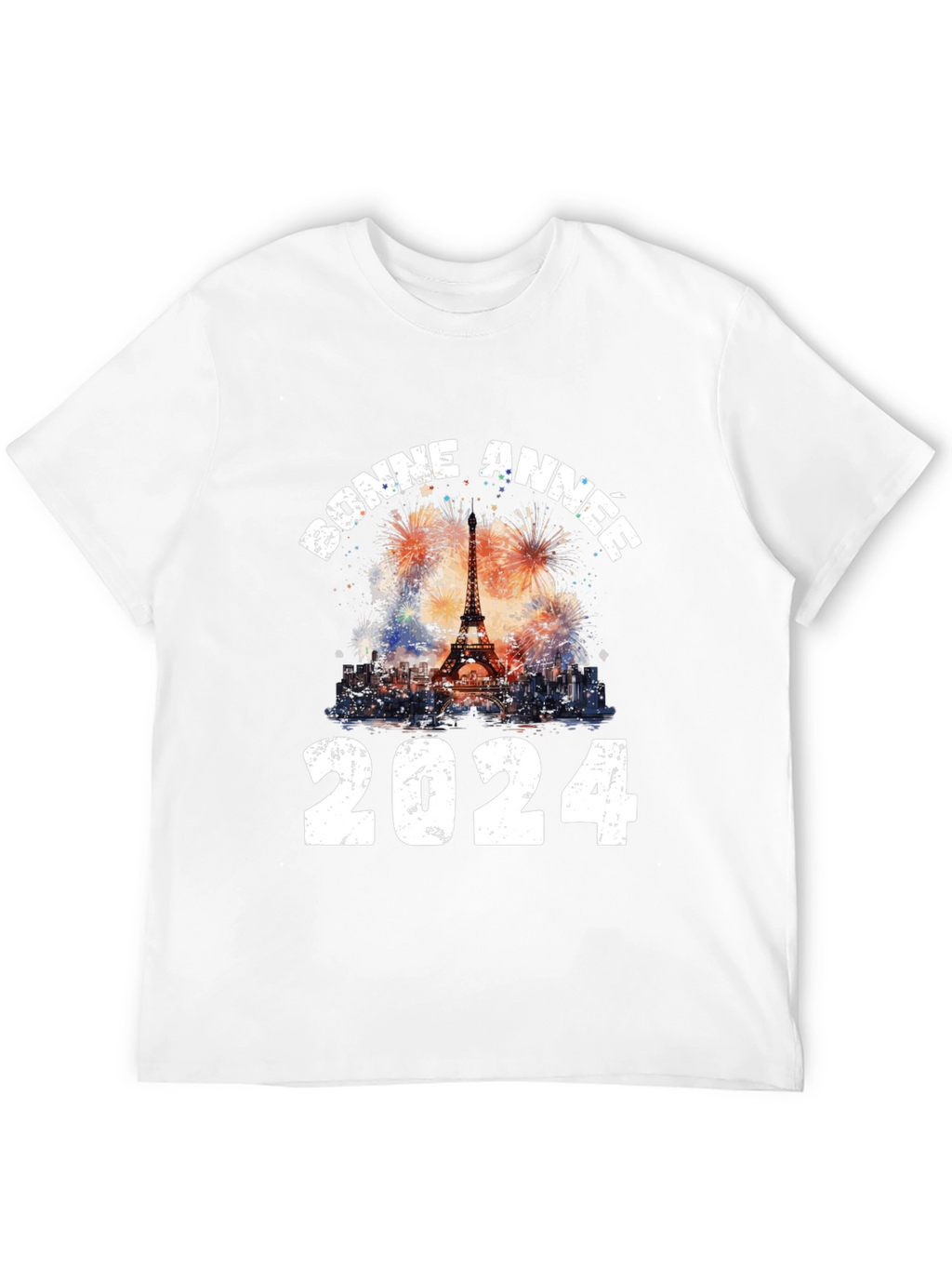 Bonne Annee 2024 T-Shirt: Eiffel Tower New Year Tee