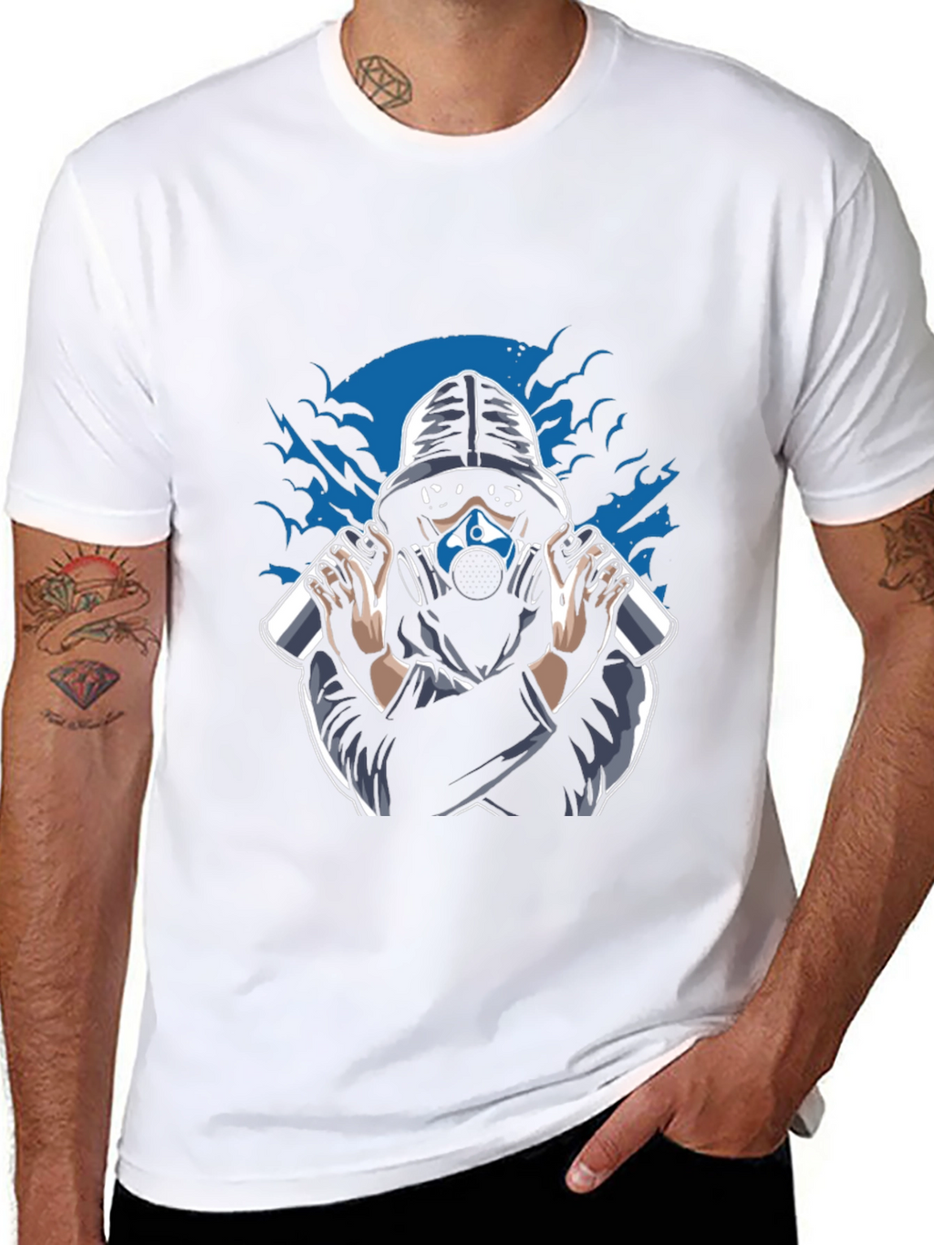 Hooded Graffiti Artist T-Shirt - Urban Street Style
