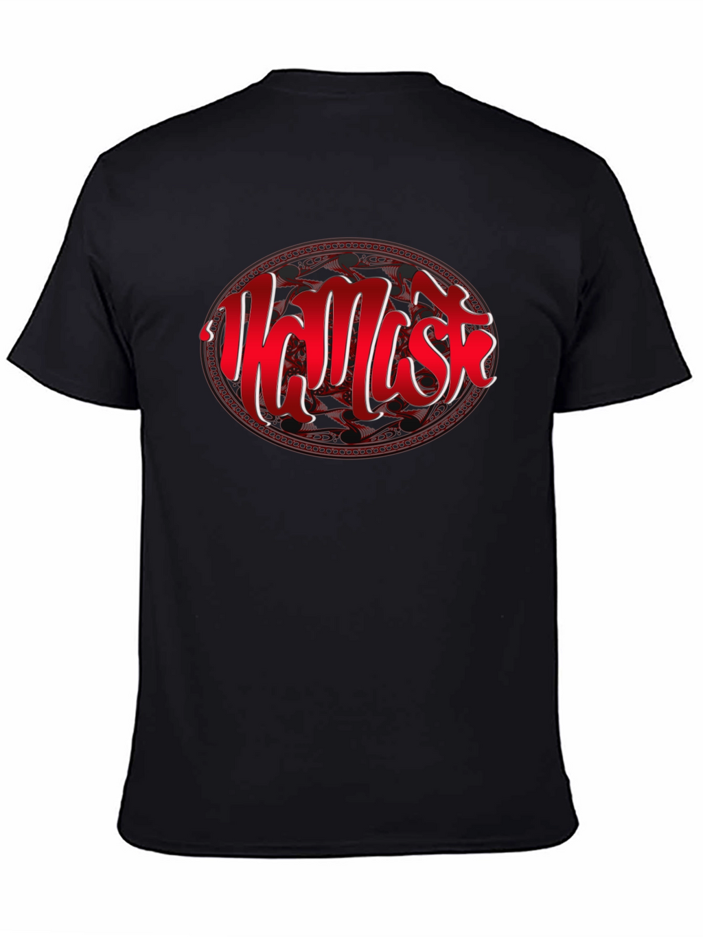 Namaste Graphic Tee - Black Cotton Comfort