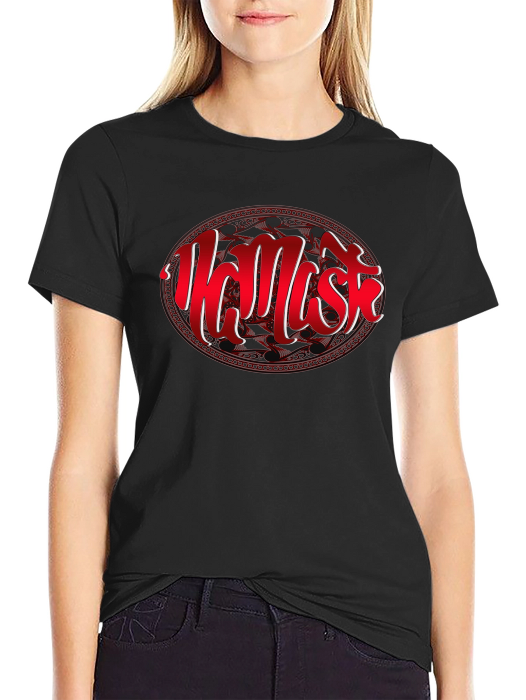 Namaste Graphic Tee - Black Cotton Comfort