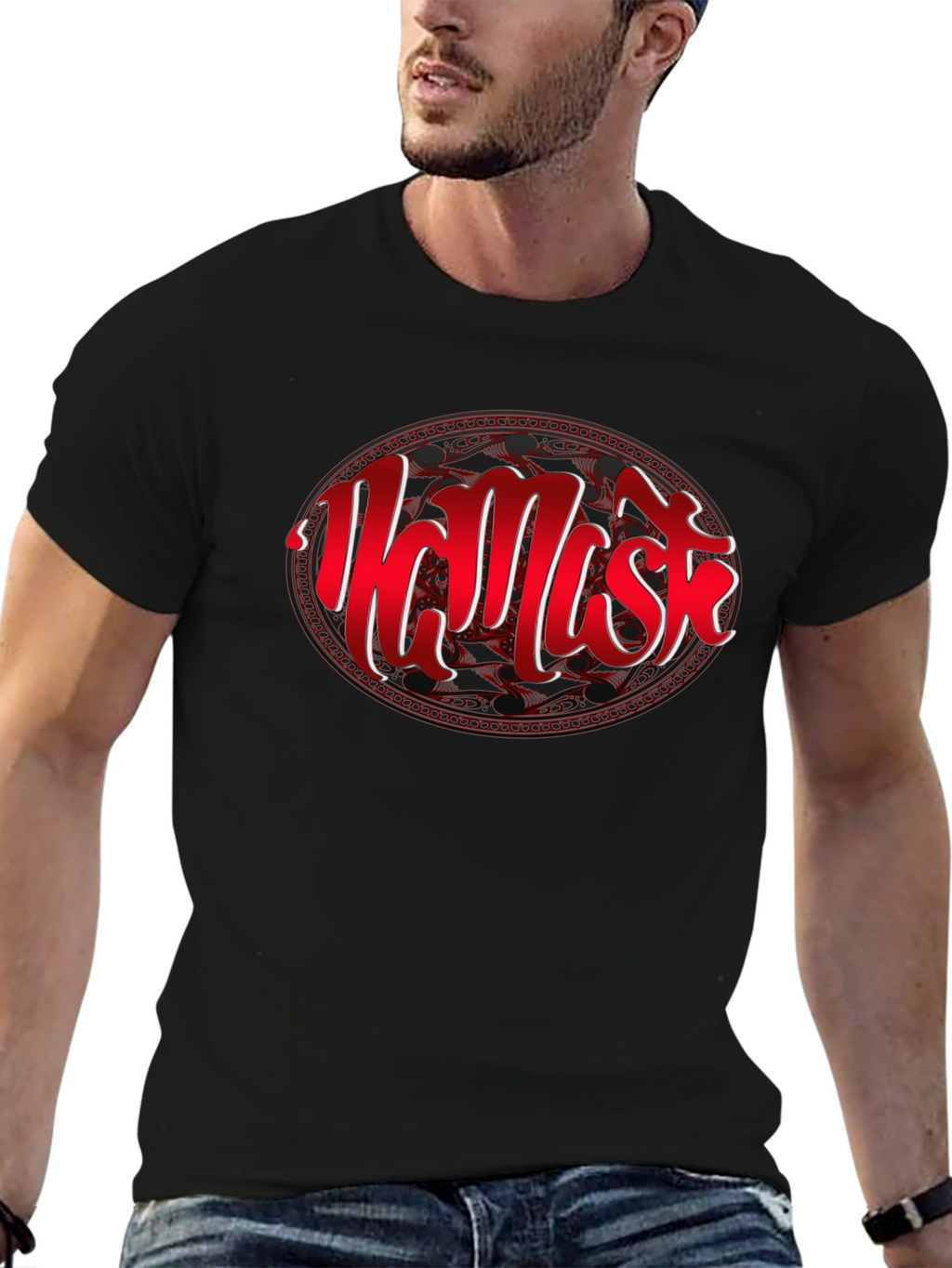 Namaste Graphic Tee - Black Cotton Comfort