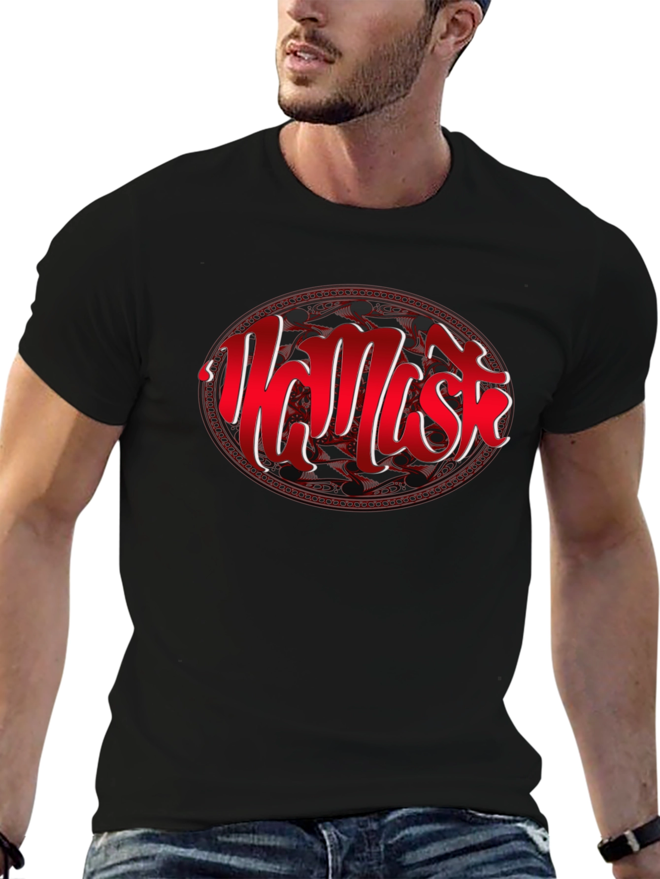 Namaste Graphic Tee - Black Cotton Comfort