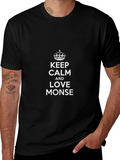 Keep Calm and Love Monse Black T-Shirt