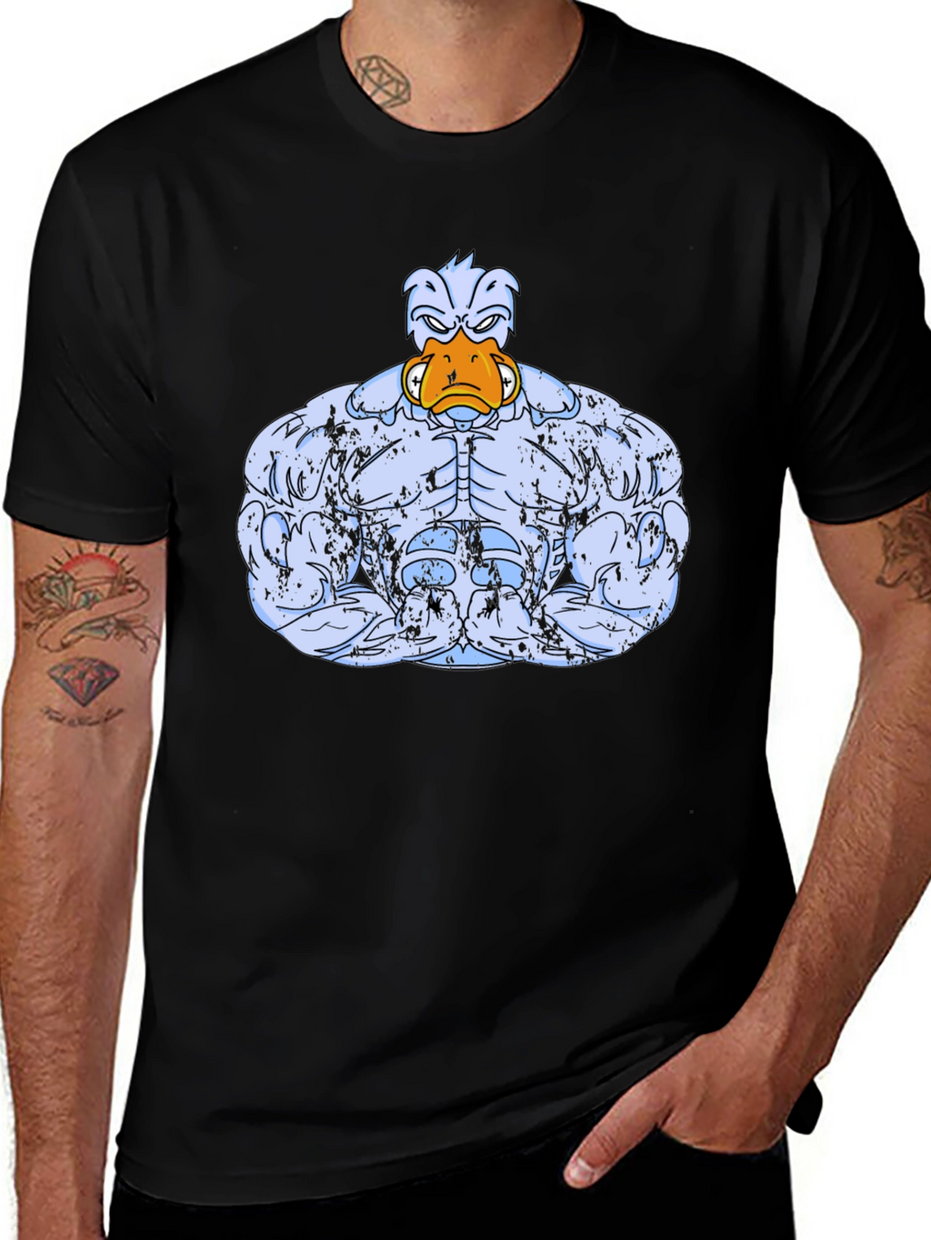 Muscle Duck Graphic Tee - Black T-Shirt
