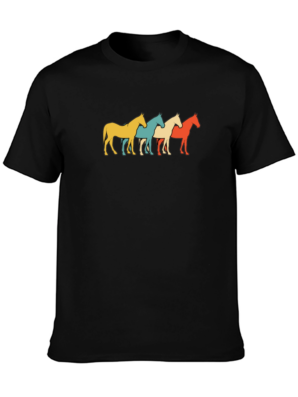 Retro Horse Graphic Tee - Black
