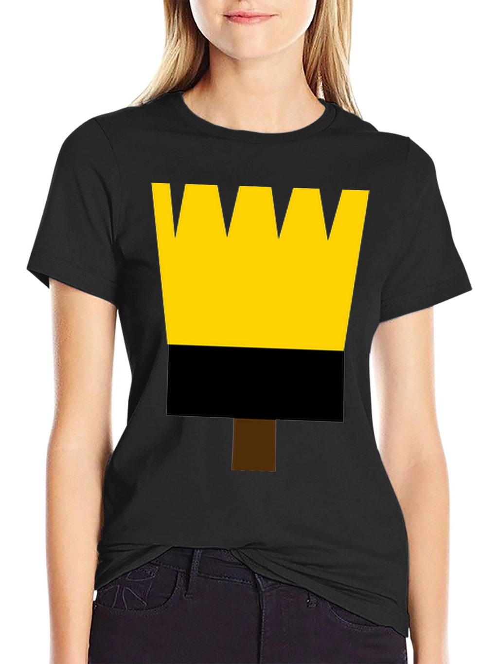Painters Brush Graphic Tee - Black Cotton Shirt
