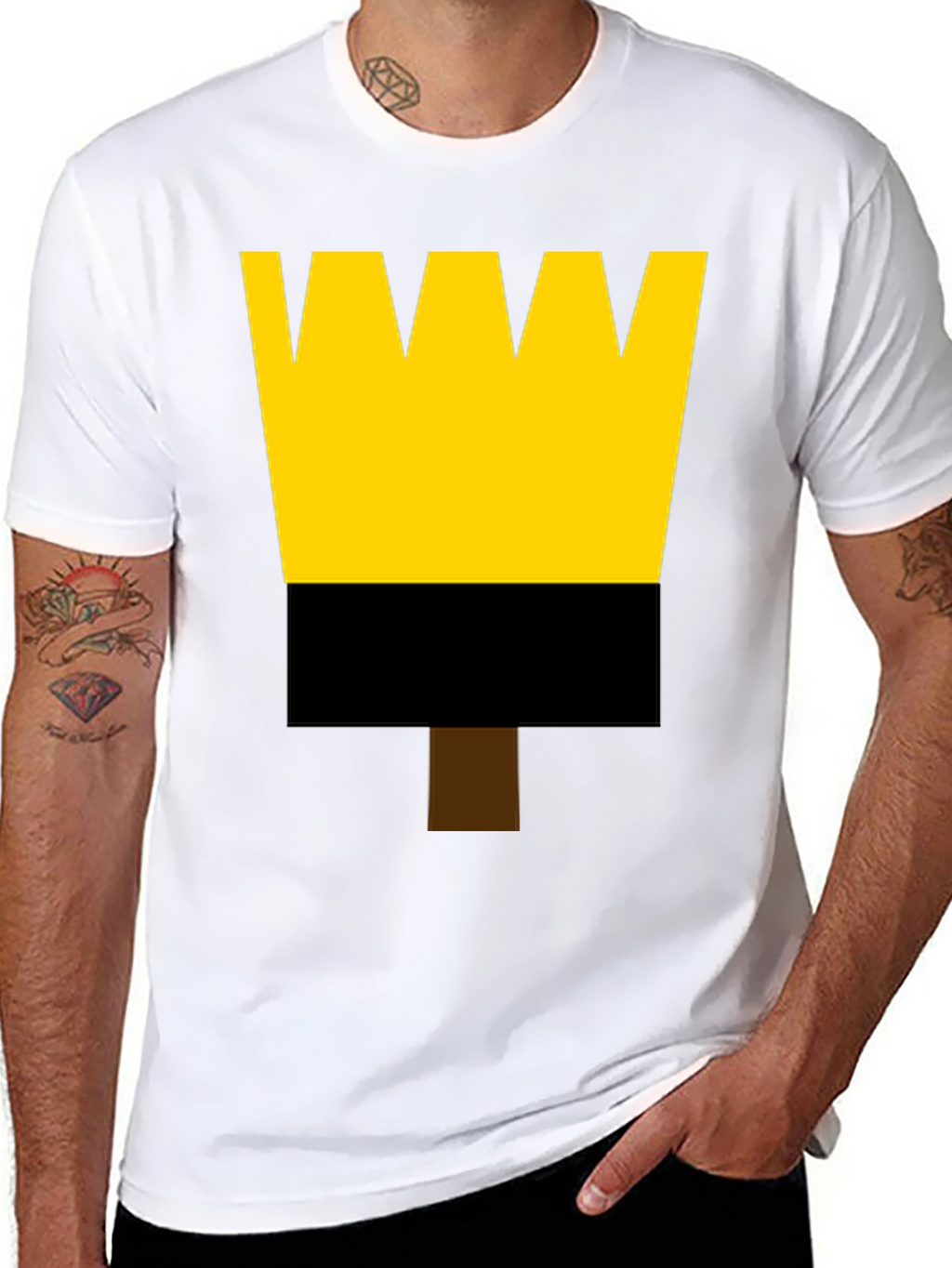 Painters Brush Graphic Tee - Black Cotton Shirt