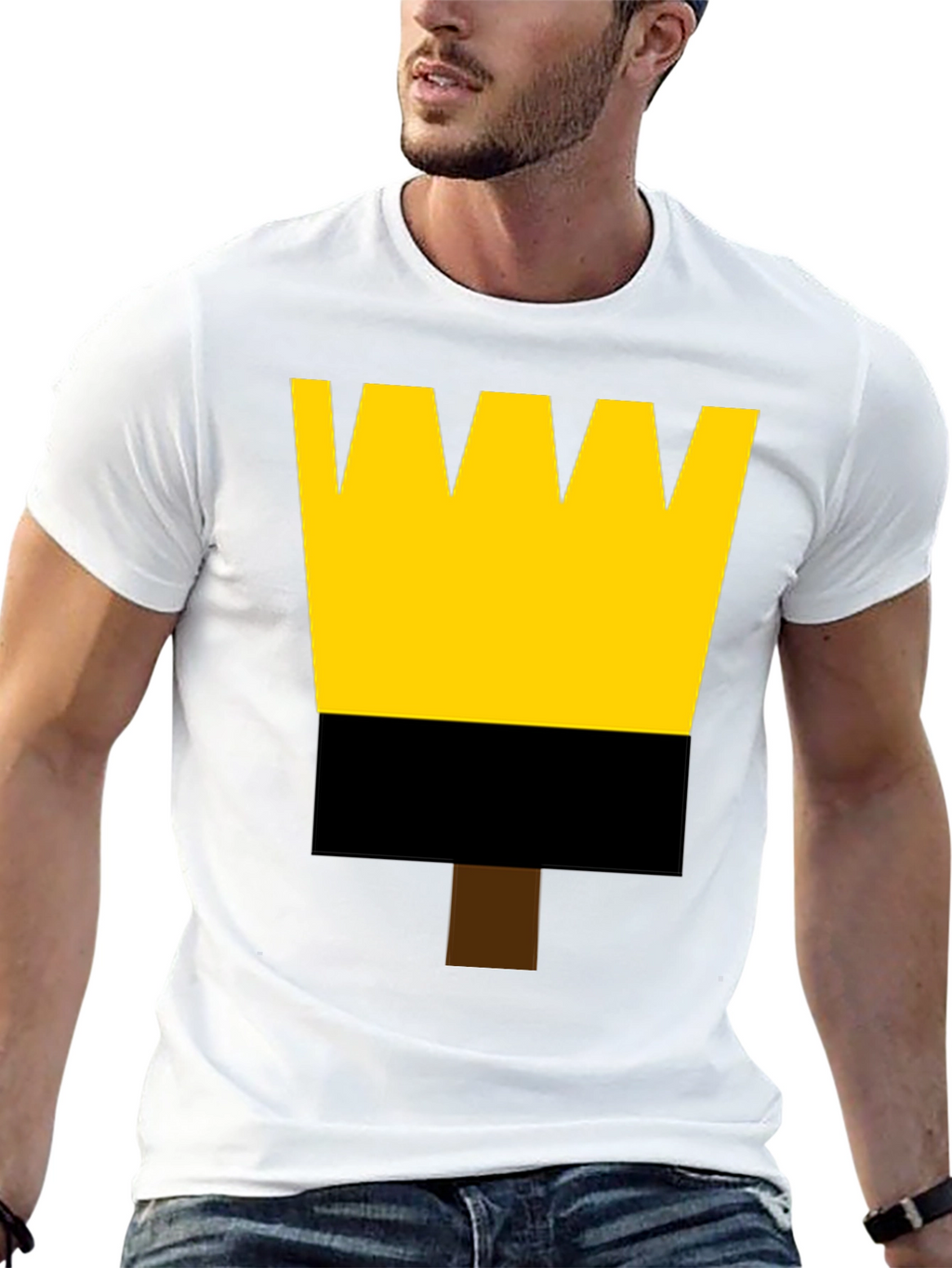 Painters Brush Graphic Tee - Black Cotton Shirt