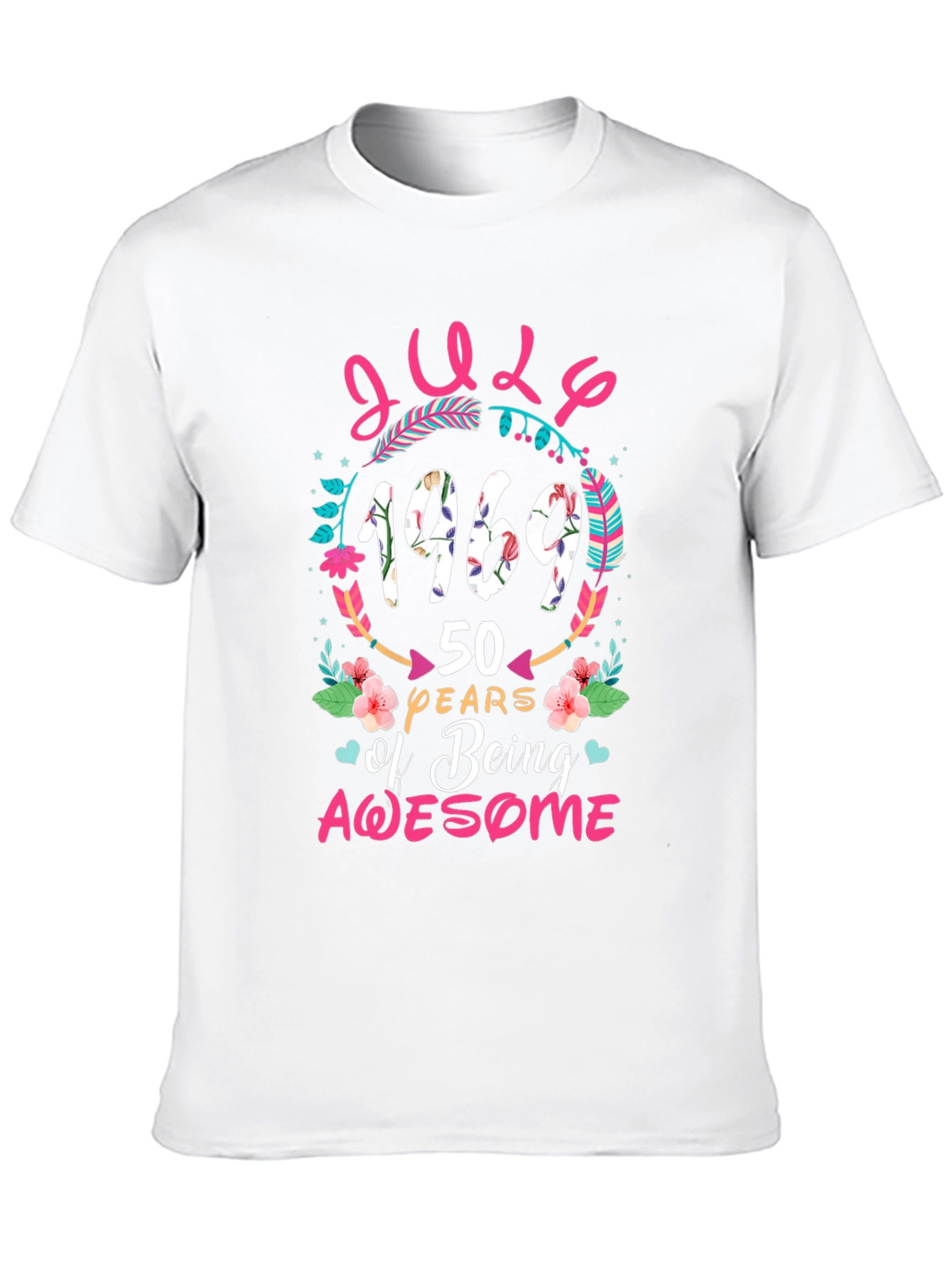 July 1969 50 Years of Being Awesome T-Shirt