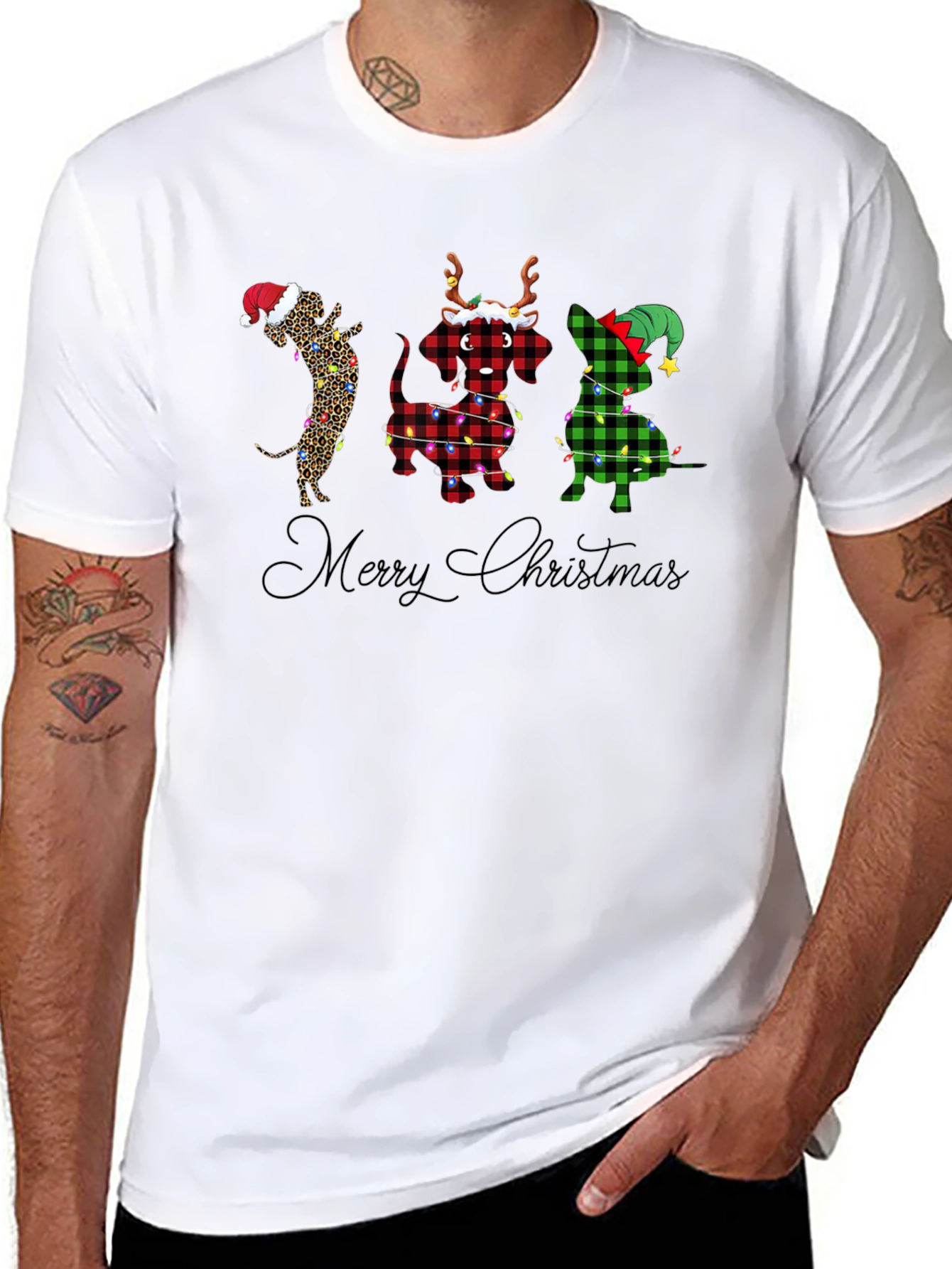 Merry Christmas Dachshunds T-Shirt