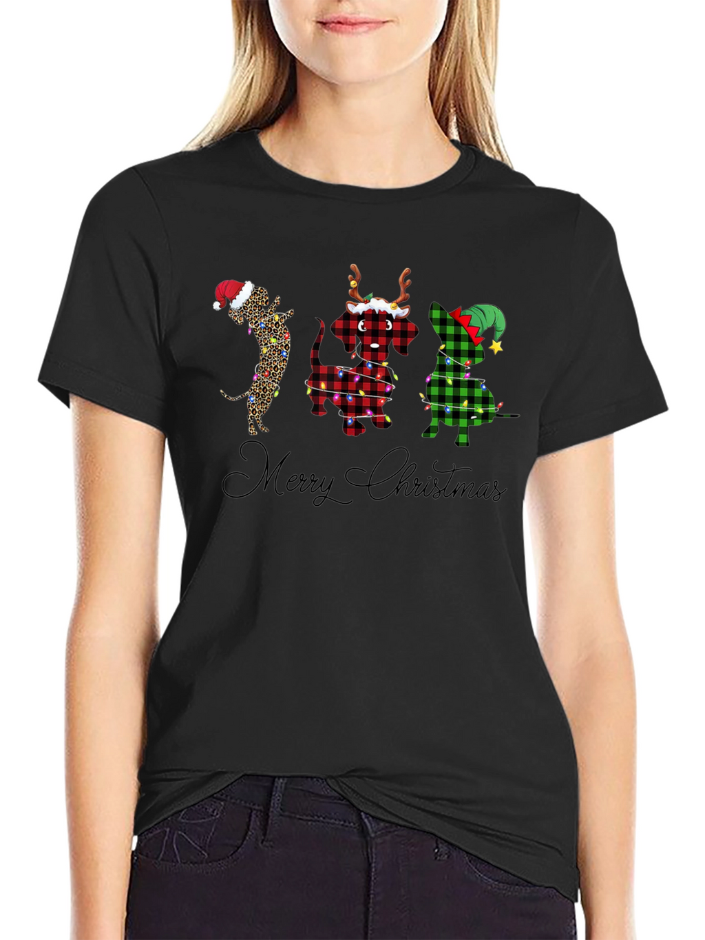 Merry Christmas Dachshunds T-Shirt