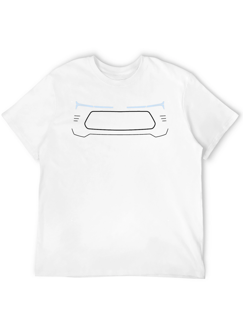 Modern Car Grill Graphic Tee - Black Cotton T-Shirt