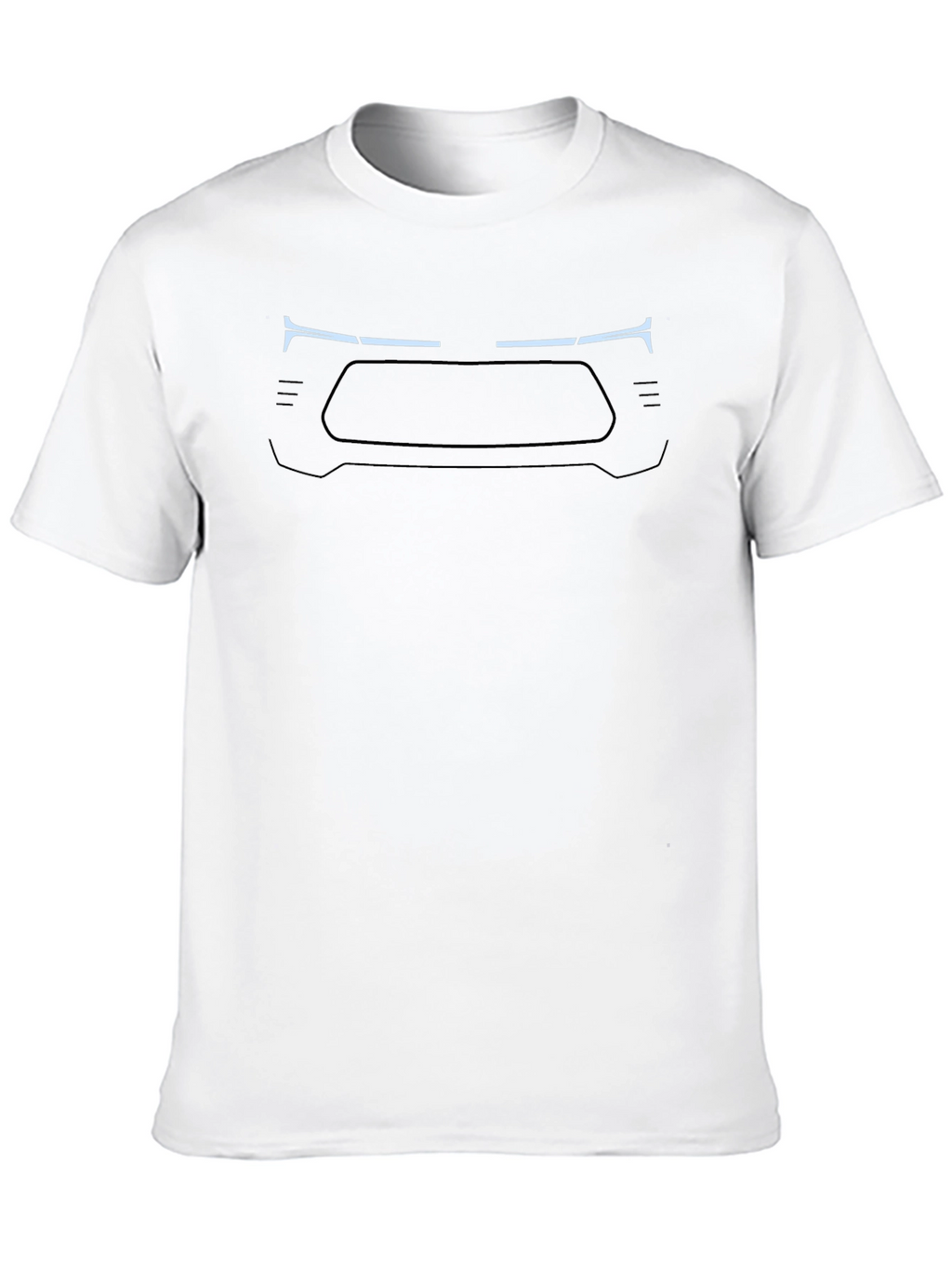 Modern Car Grill Graphic Tee - Black Cotton T-Shirt
