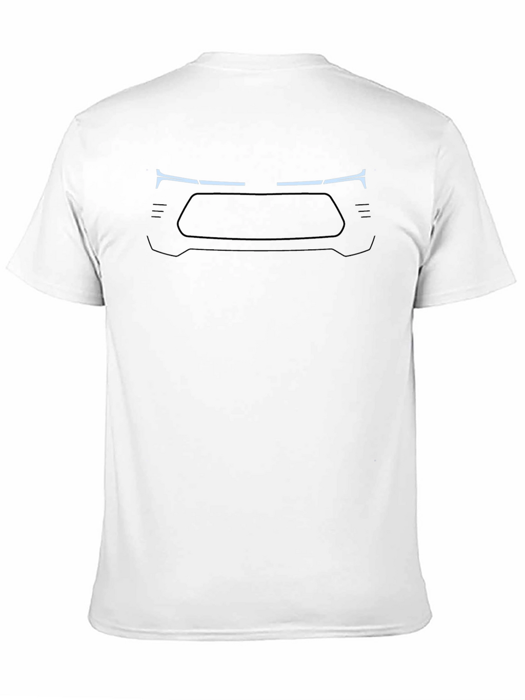 Modern Car Grill Graphic Tee - Black Cotton T-Shirt