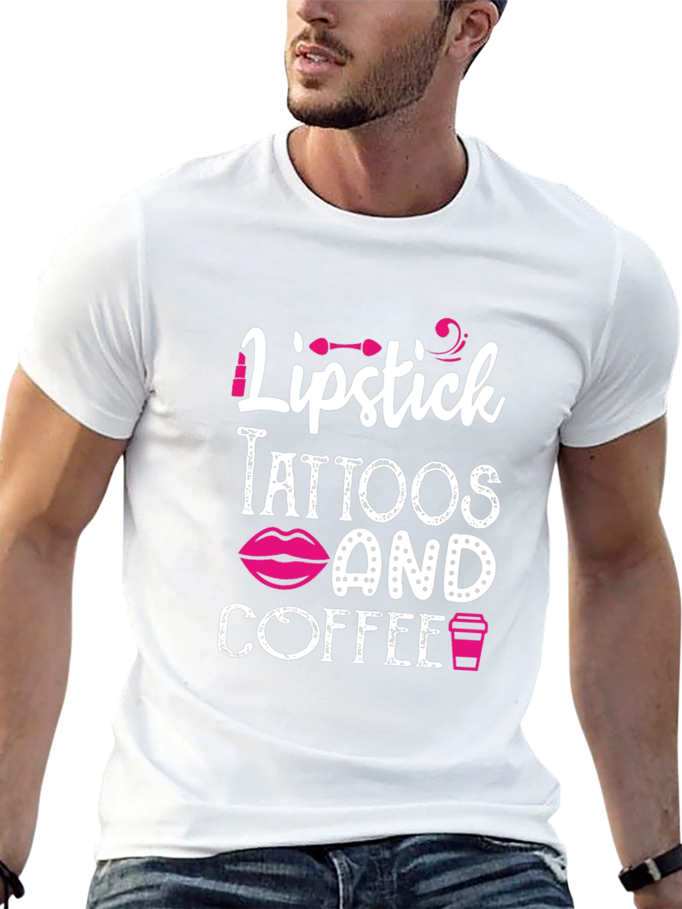 Lipstick Tattoos Coffee Graphic Tee