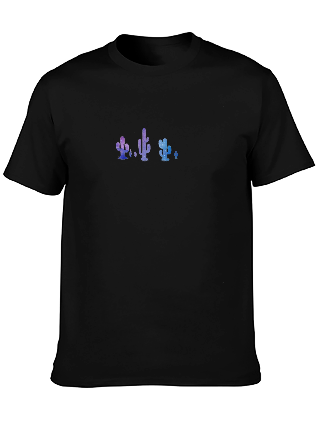 Galaxy Cactus Black T-Shirt
