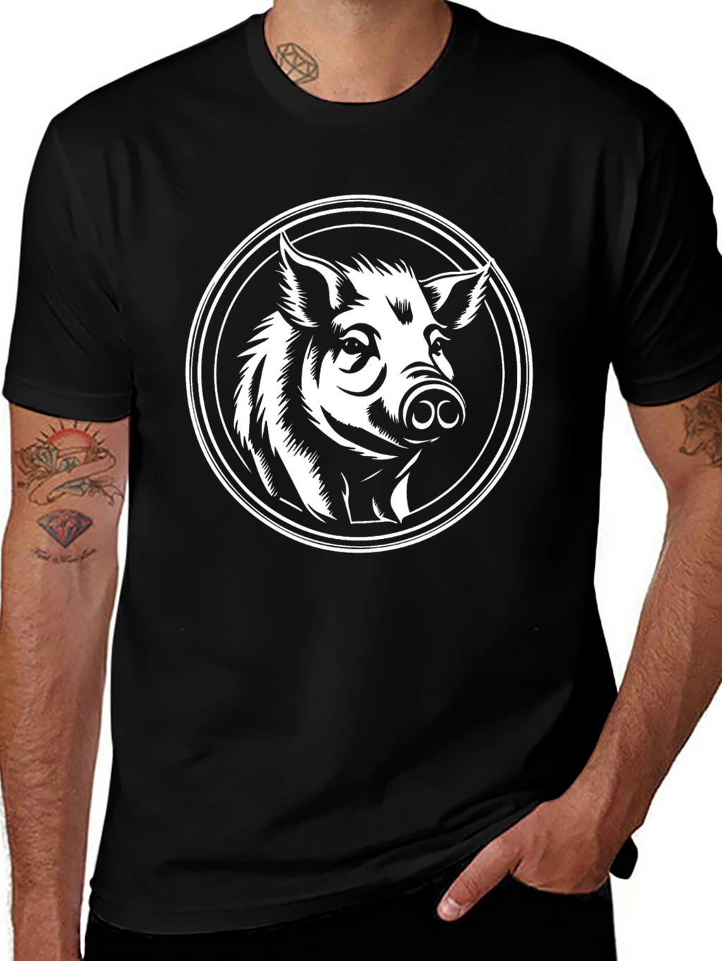 Boar Graphic Tee - Wild Hog T-Shirt