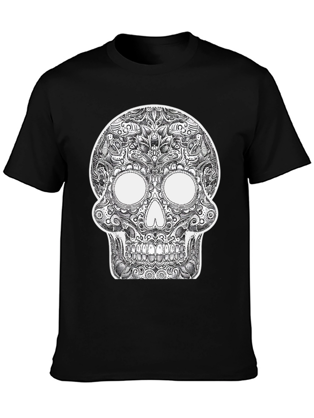 Sugar Skull Graphic Black T-Shirt
