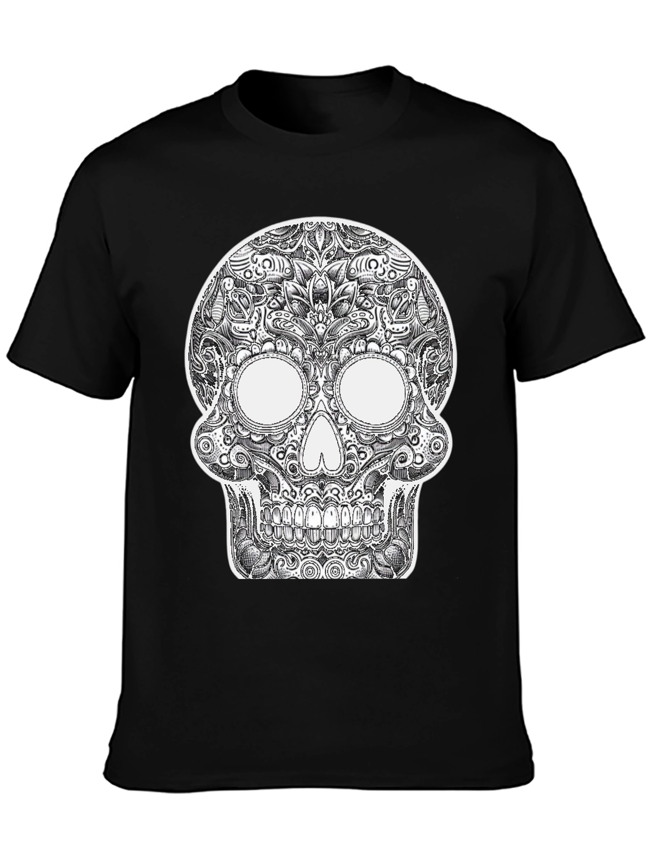 Sugar Skull Graphic Black T-Shirt