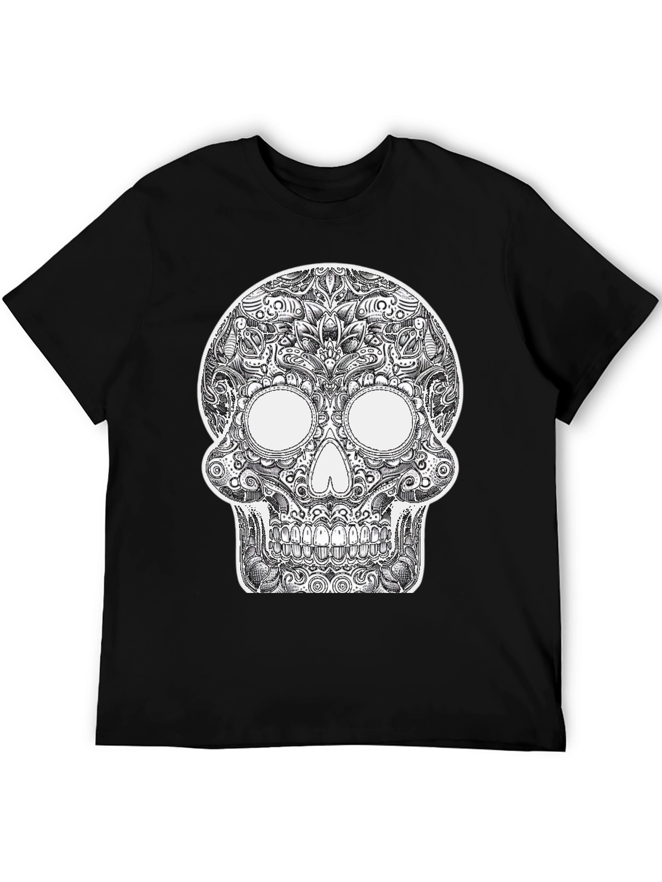 Sugar Skull Graphic Black T-Shirt