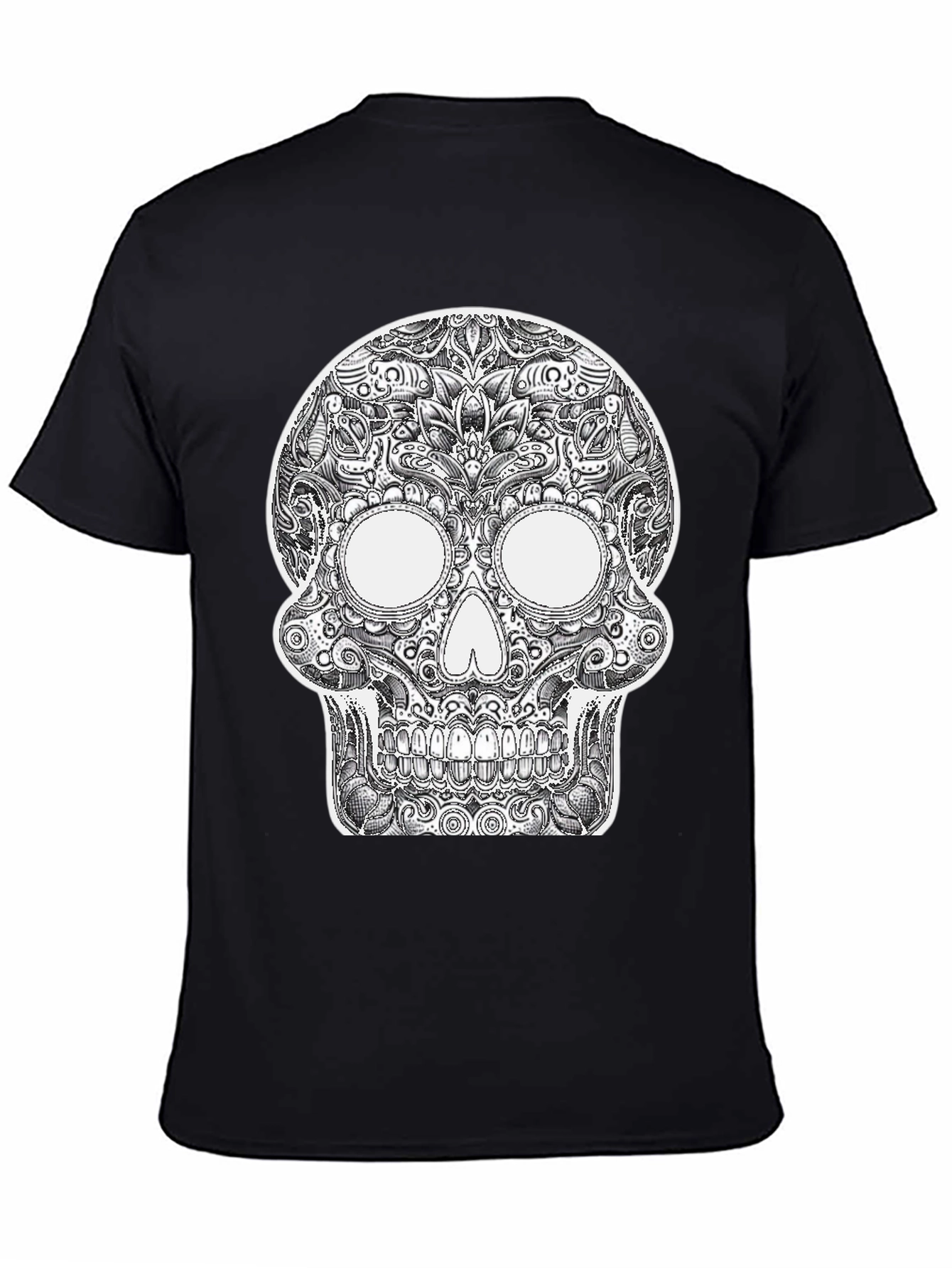 Sugar Skull Graphic Black T-Shirt